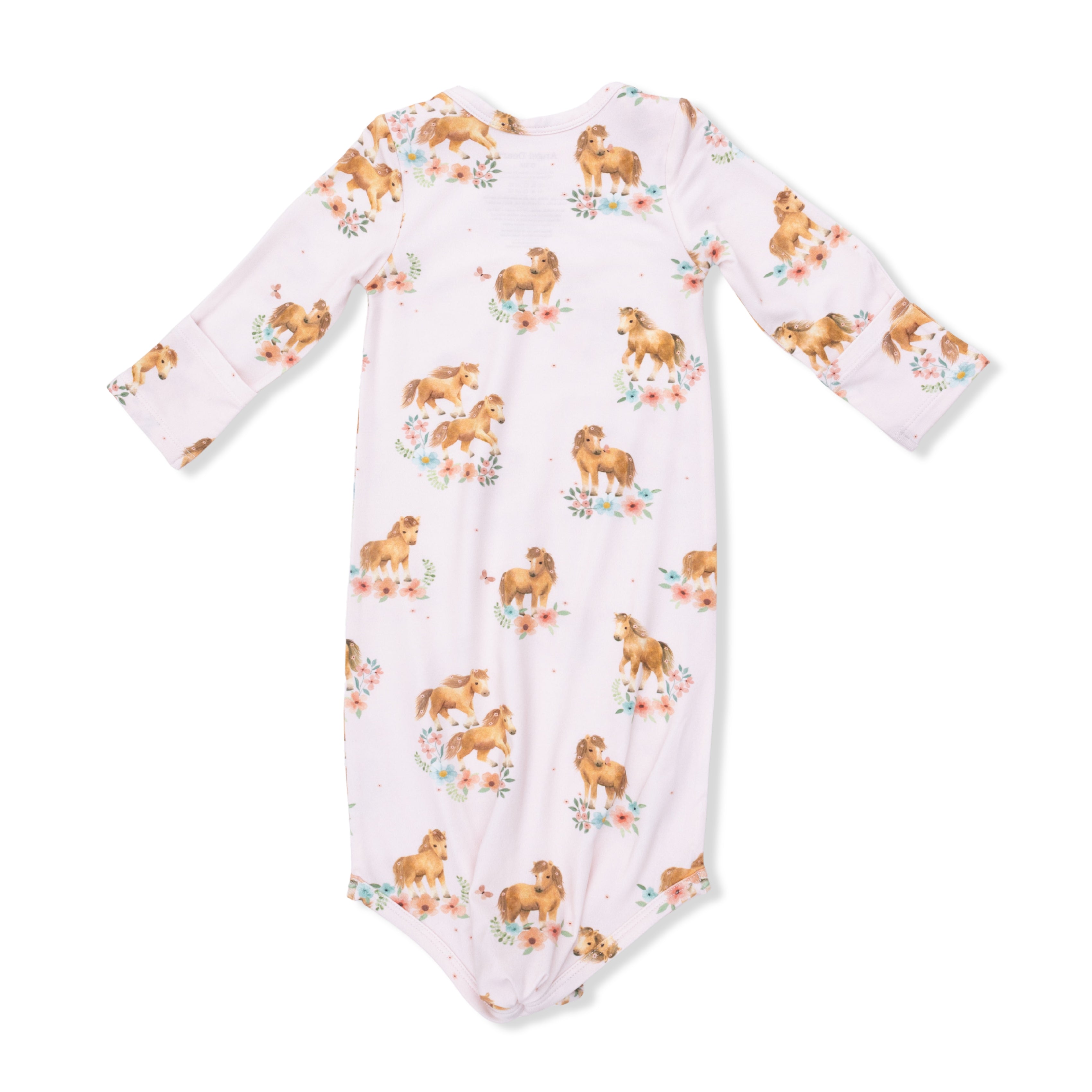 Pink Ponies - Knotted Gown And Headband