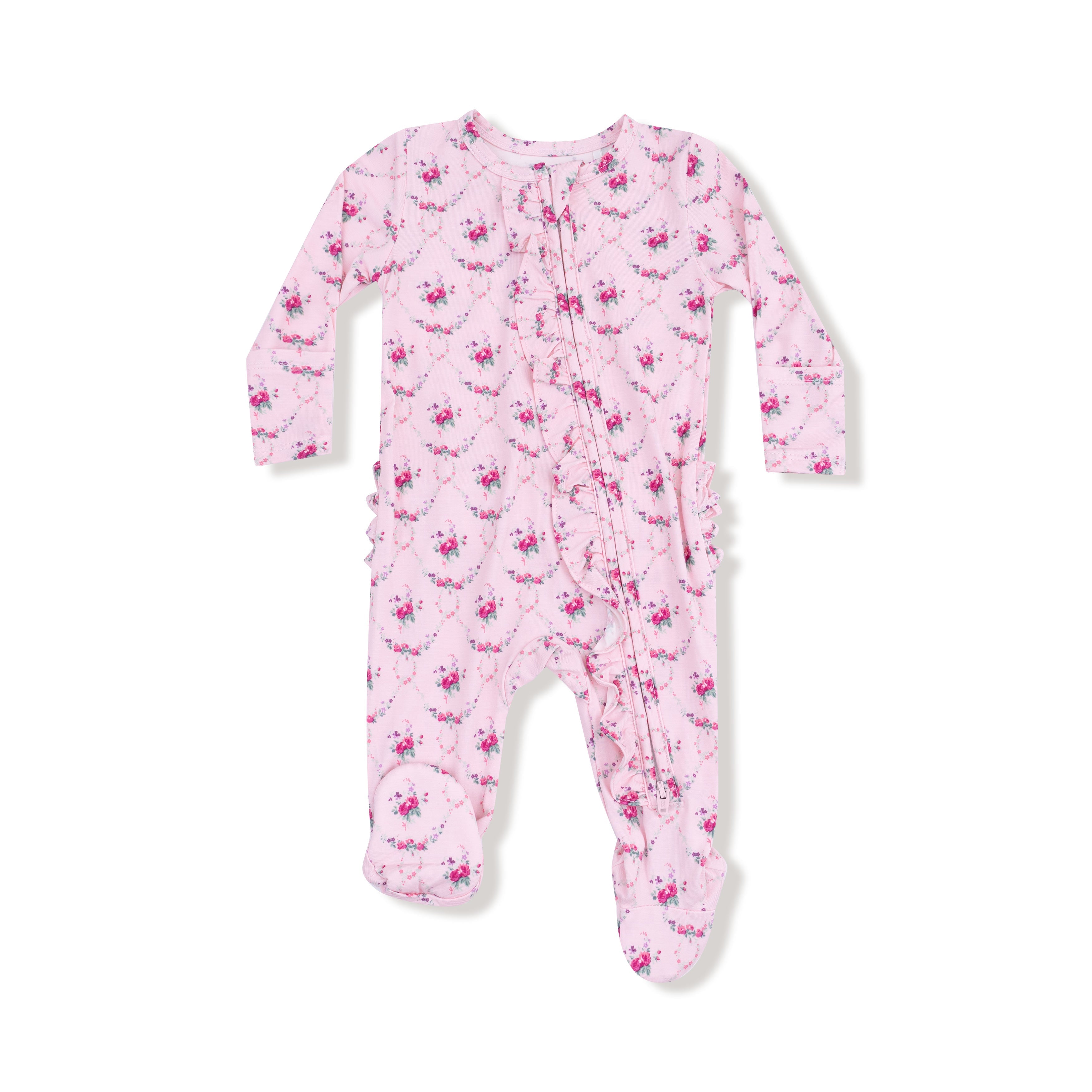 2 Way Ruffle Zipper Footie