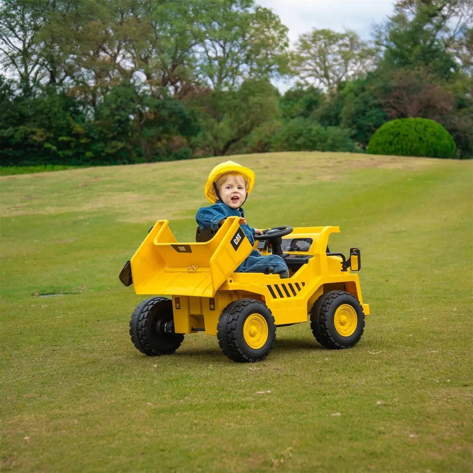 12v Cat Electric Dump Truck 1 Seater Ride-on