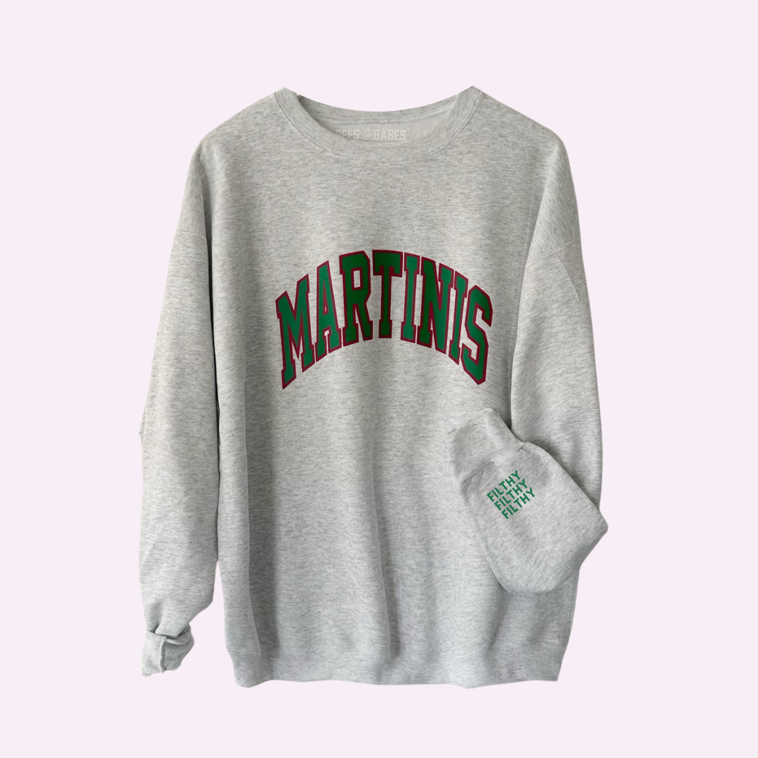 Martinis ♡ Sweatshirt With Customizable Cuff