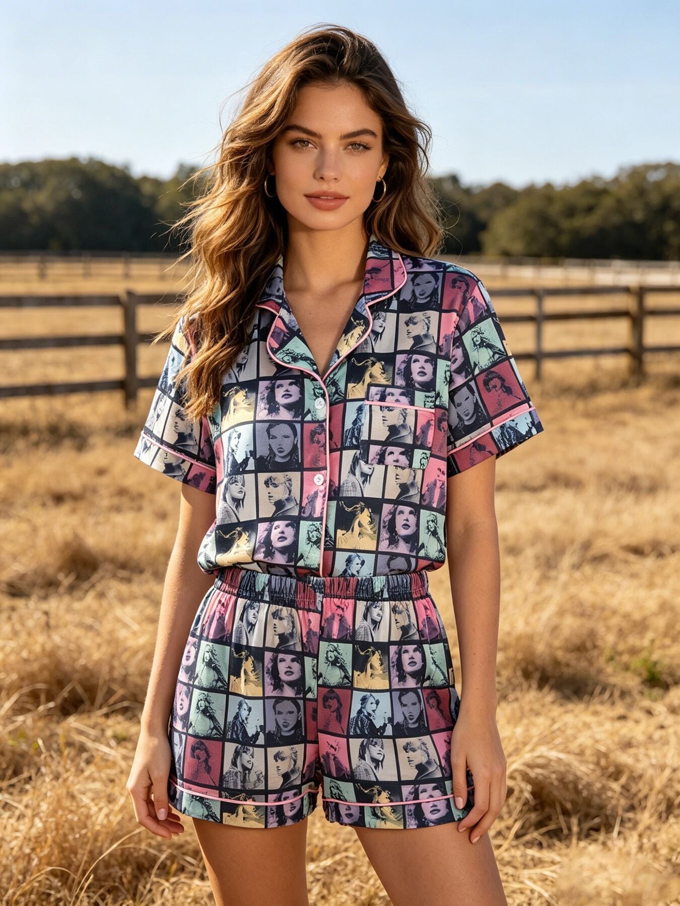 Mommy Me Ts Printed Adult Plaid Pajamas Set