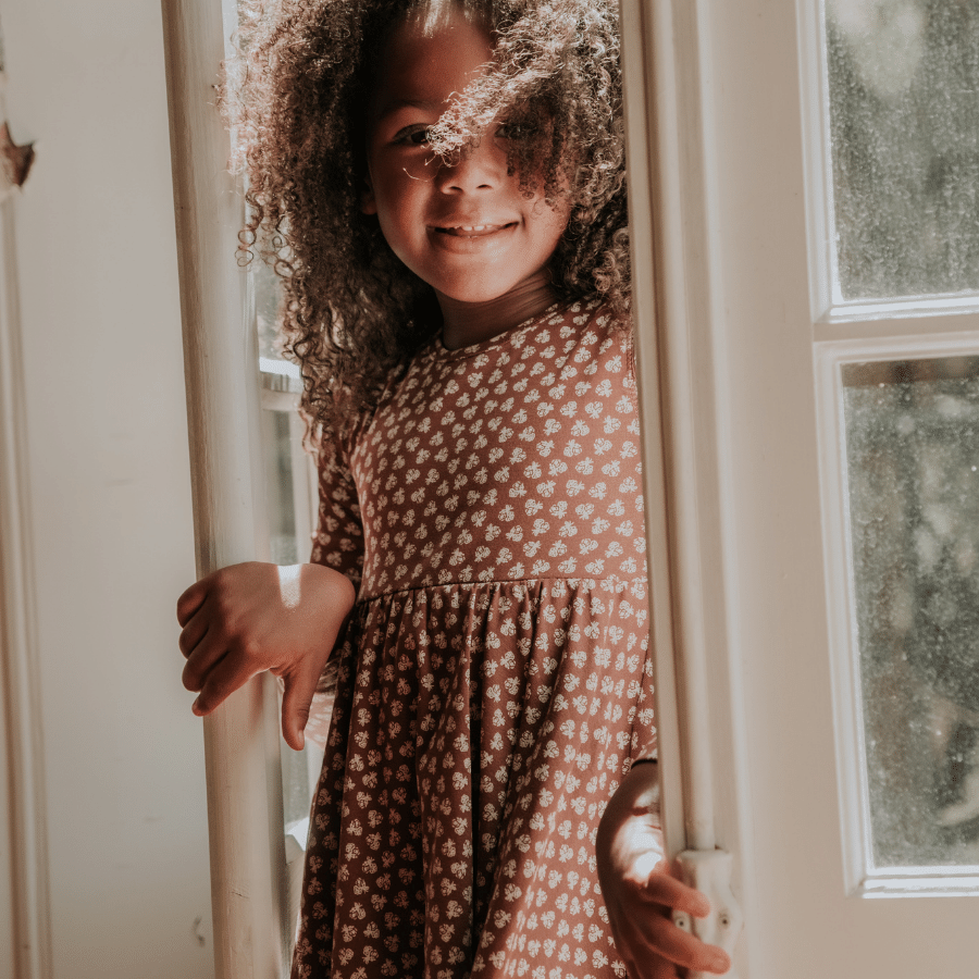 The Printed Long Sleeve Dress - Rustic Floral