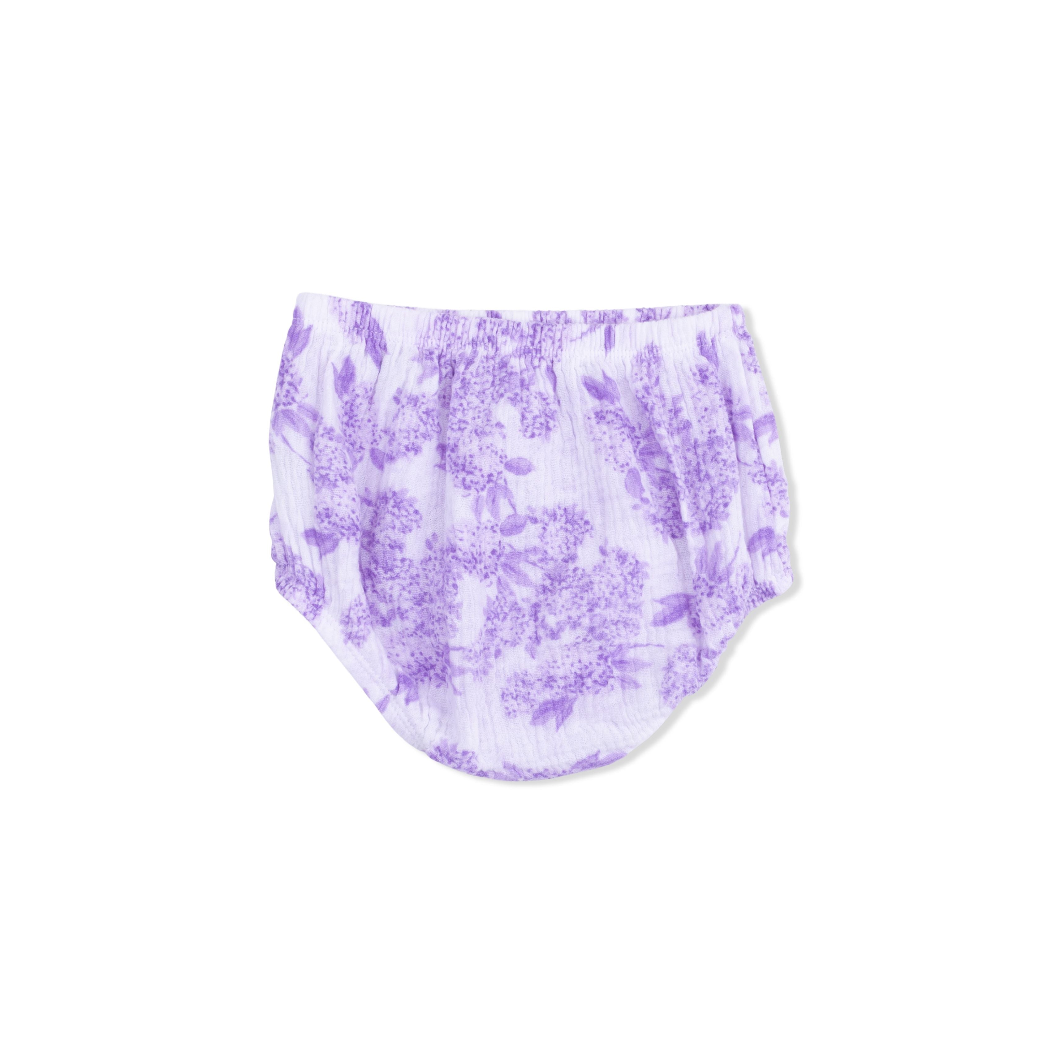 Lilac Floral - Smocked Sundress With Bloomer