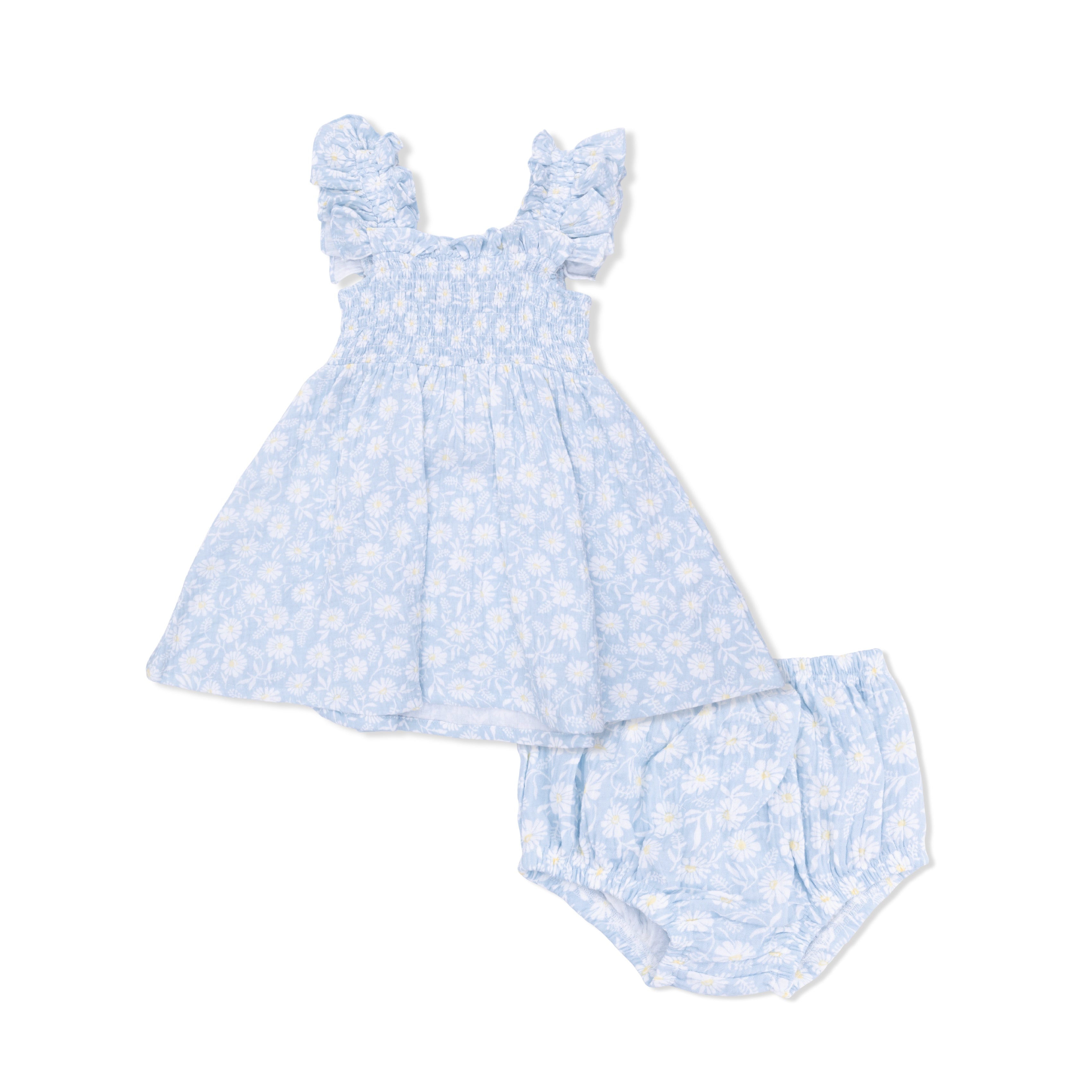 Western Daisies - Smocked Sundress With Bloomer