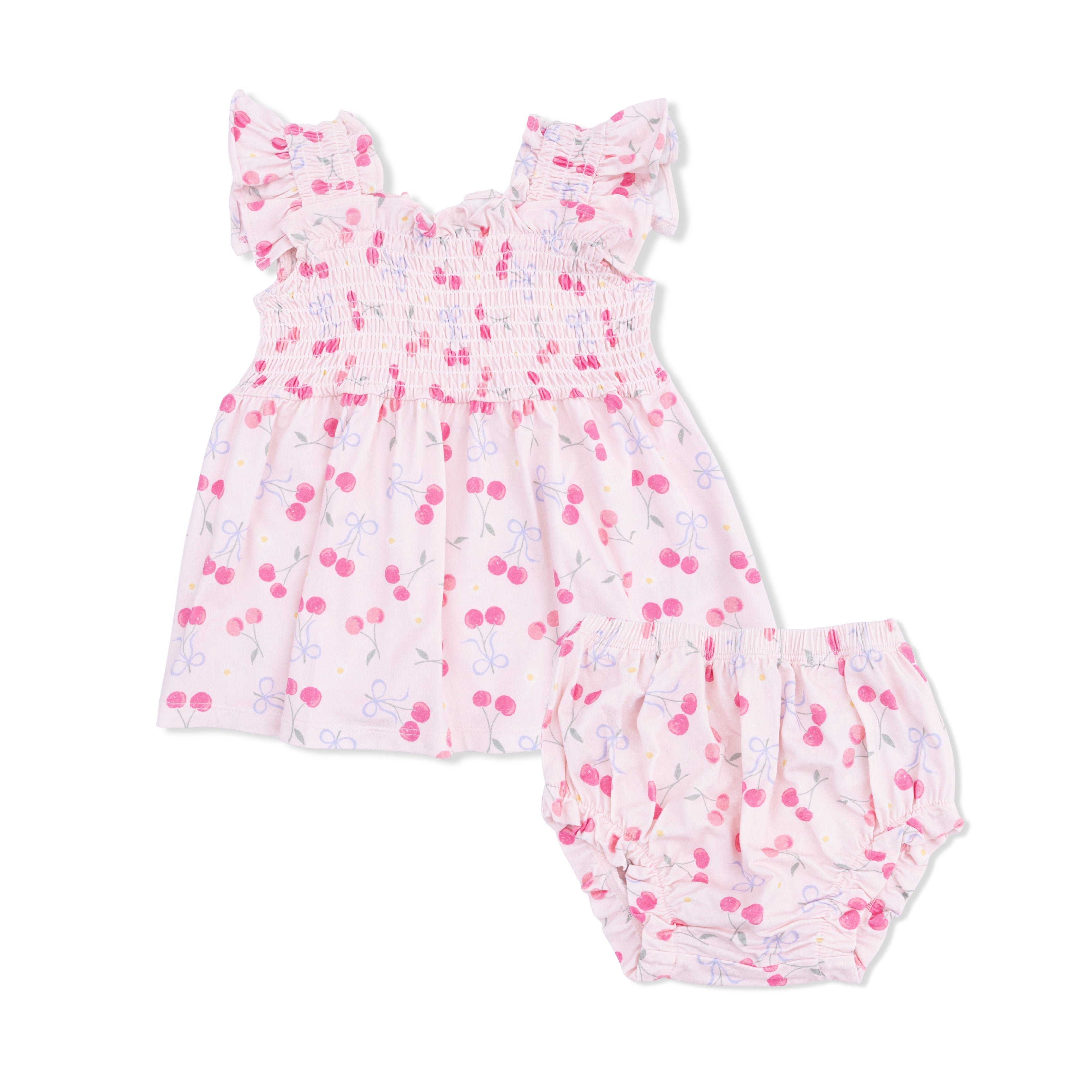 Sweet Bow Cherries - Baby Doll Tunic And Bloomer Set