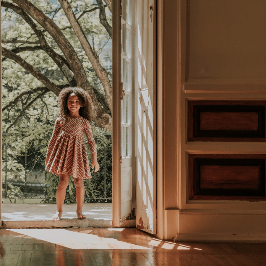 The Printed Long Sleeve Dress - Rustic Floral