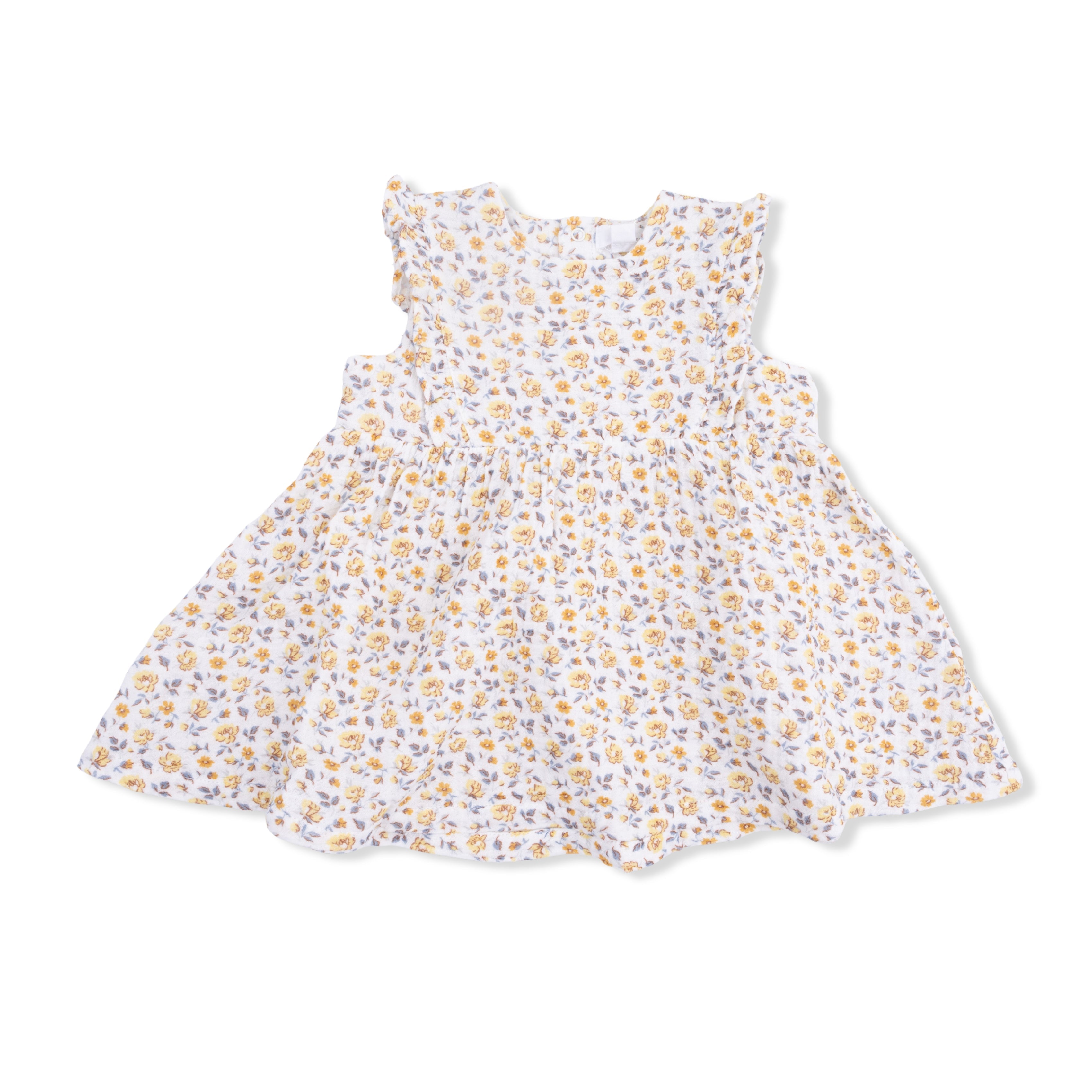 Yellow Country Roses - Ruffle Dress And Bloomer
