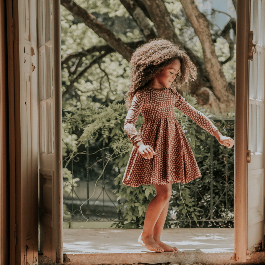 The Printed Long Sleeve Dress - Rustic Floral