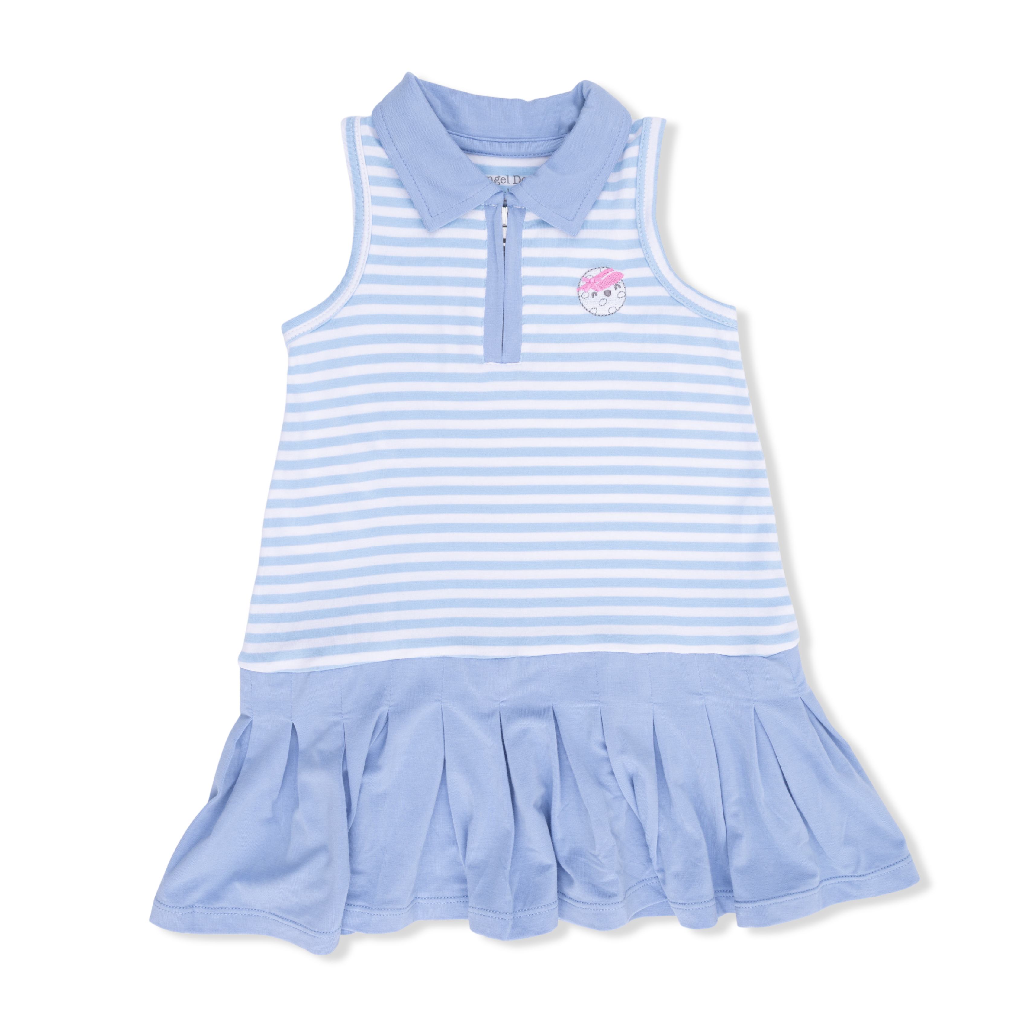 Striped Golf - Polo Tennis Dress With Cartwheel Short