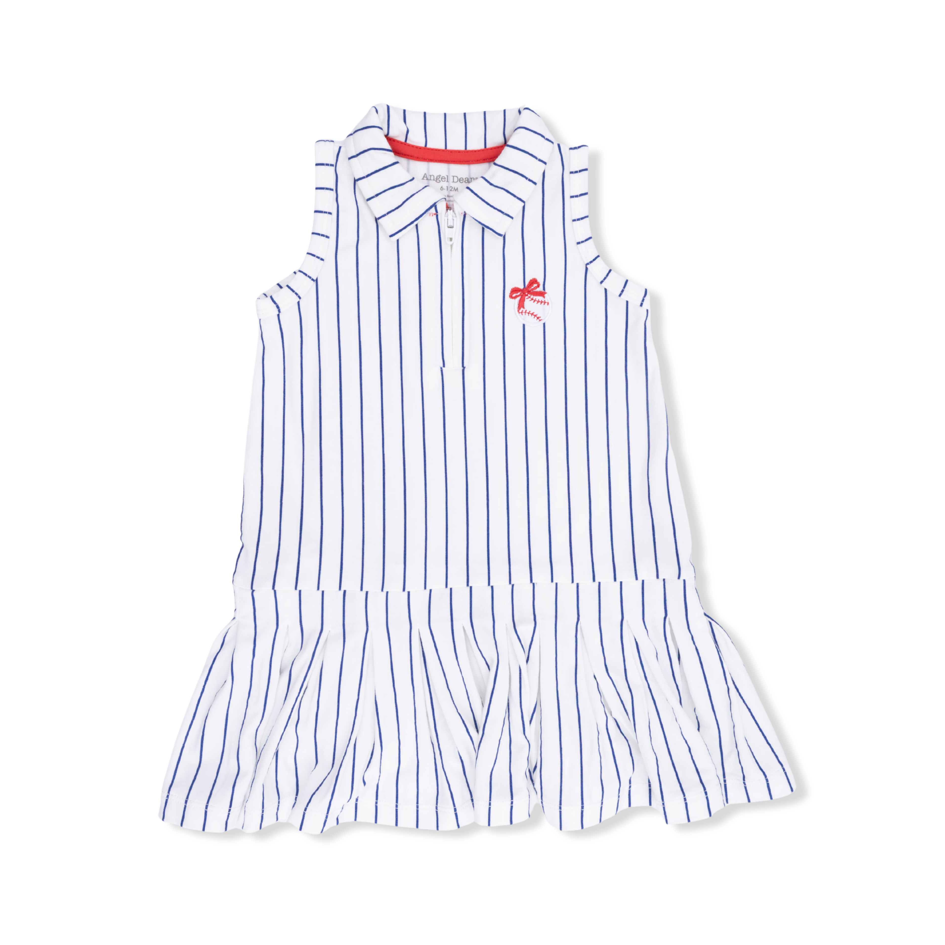 Baseball Stripe - Polo Dress With Cartwheel Short