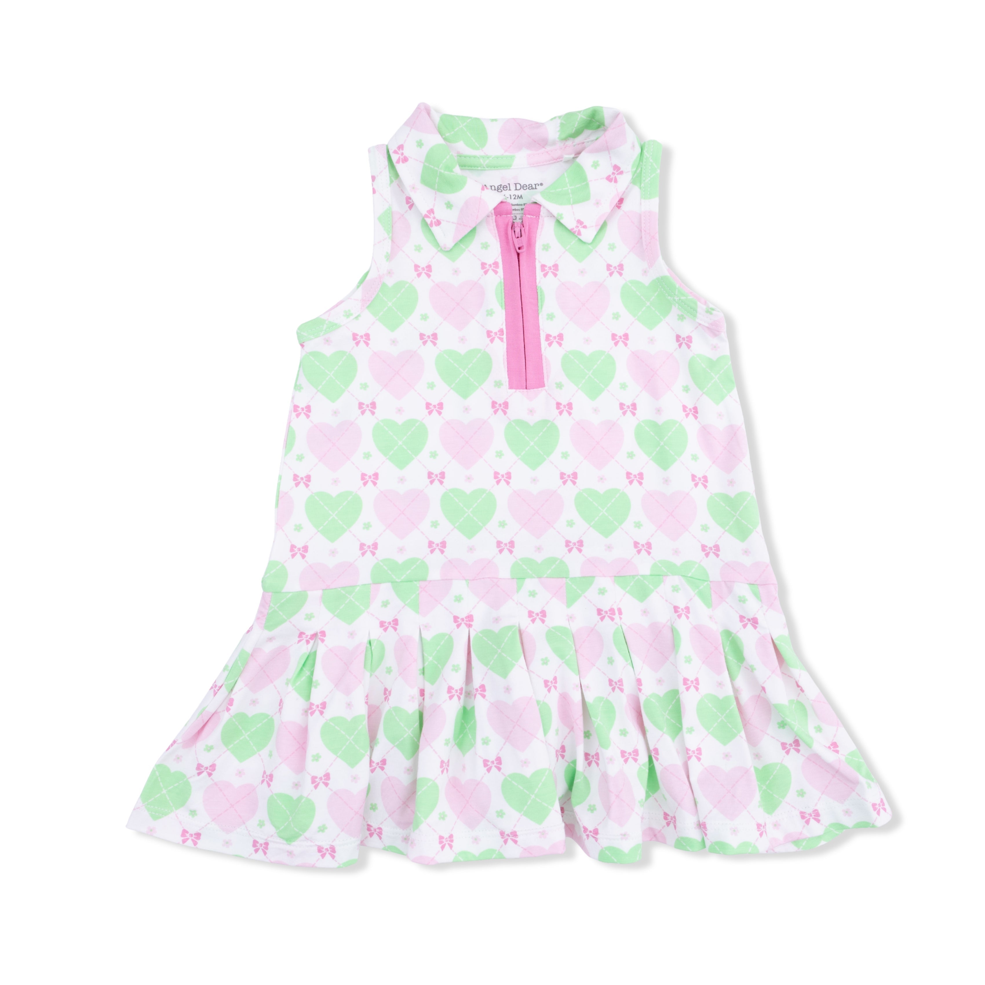 Heart Argyle - Polo Tennis Dress With Cartwheel Short