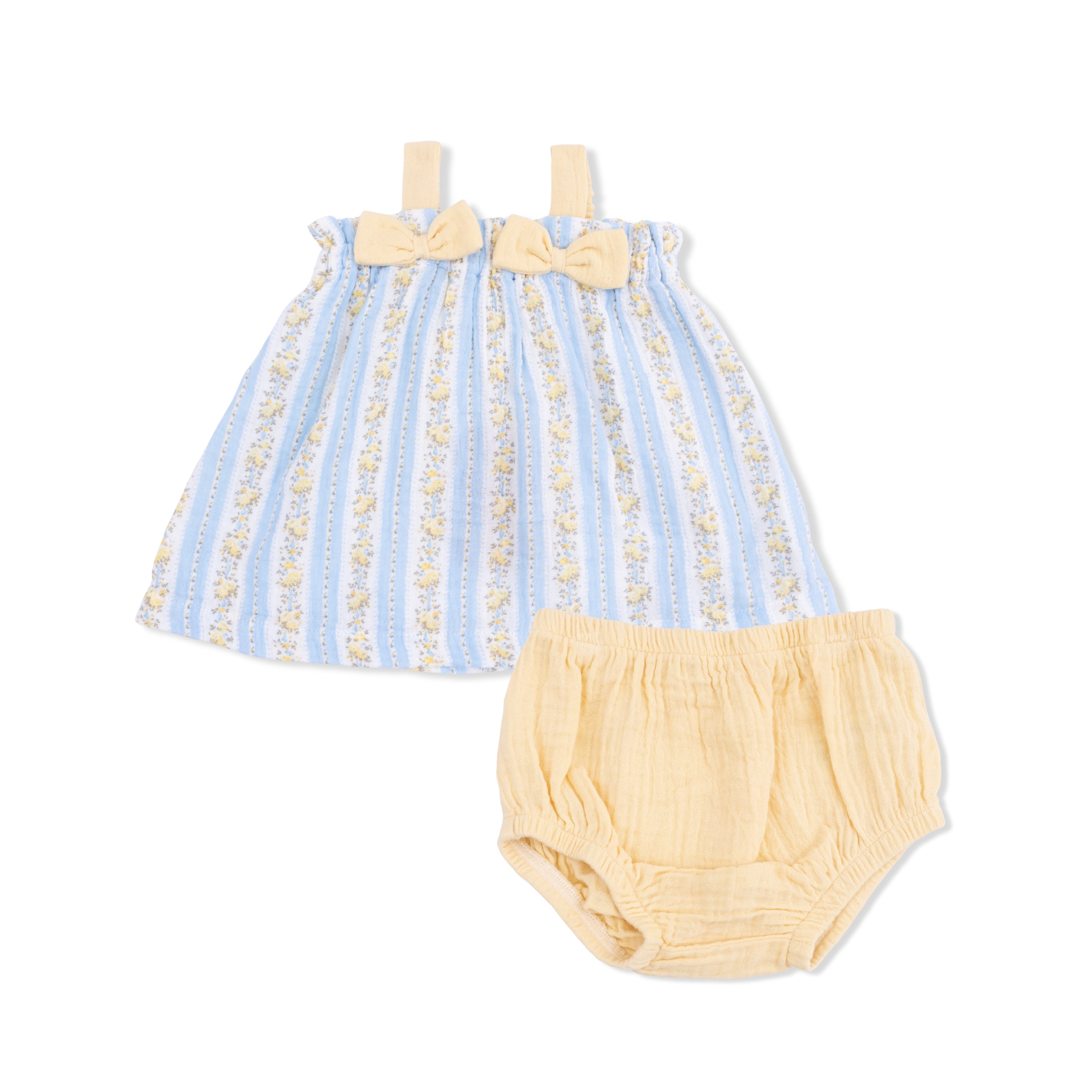 Odalys Floral Stripe - Top With Bows And Ruffle Leg Bloomer