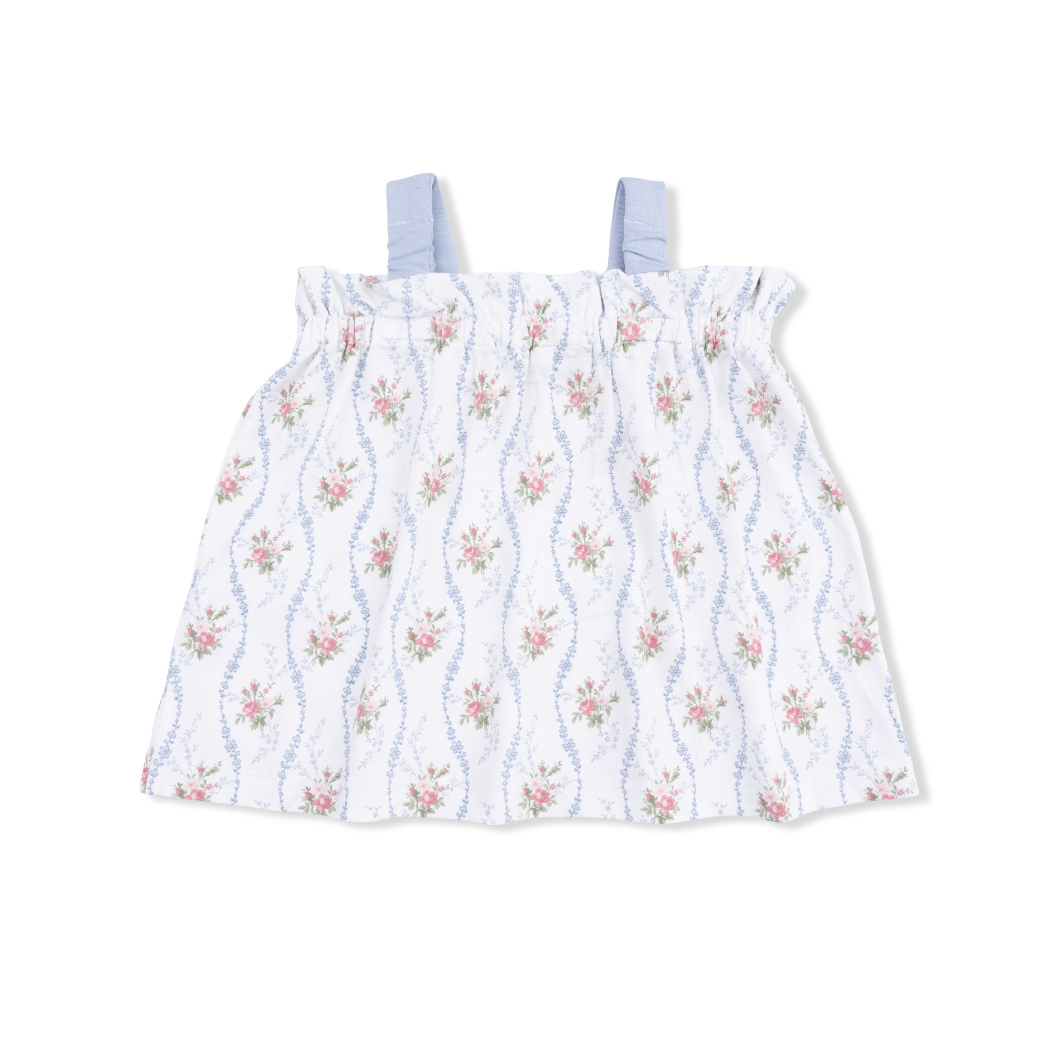 Heirloom Rose Stripe - Top With Bows And Ruffle Leg Bloomer