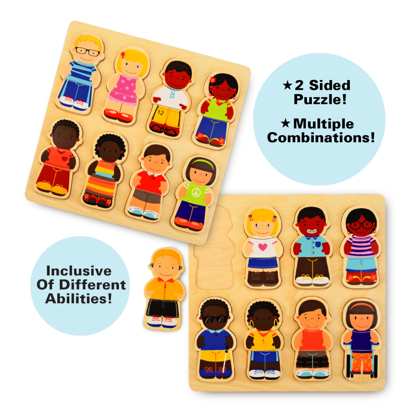 We All Belong Chunky Diversity Inclusive Wood Puzzle