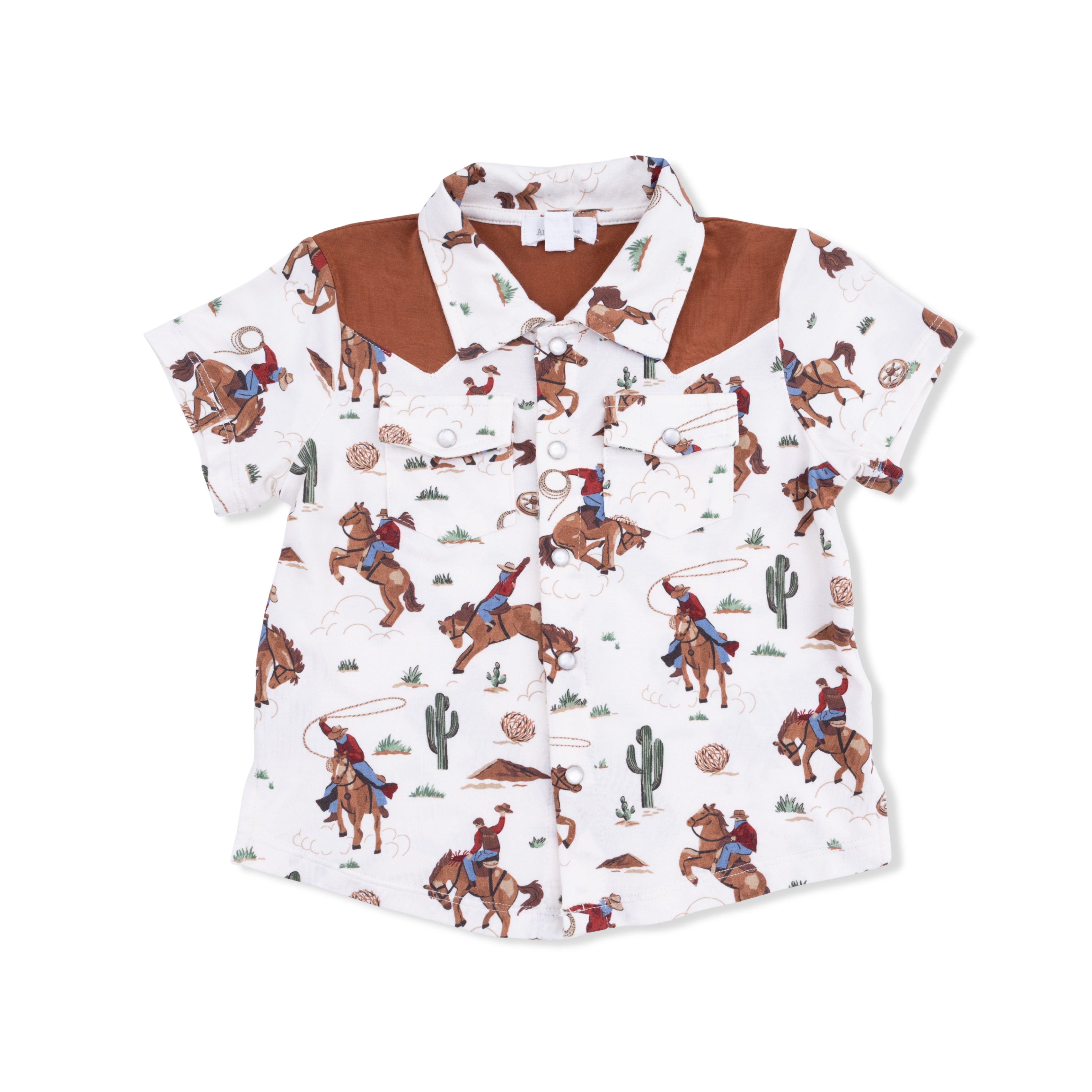 Buckaroo Western - Short Sleeve Western Pearl Snap Shirt With Casual Short