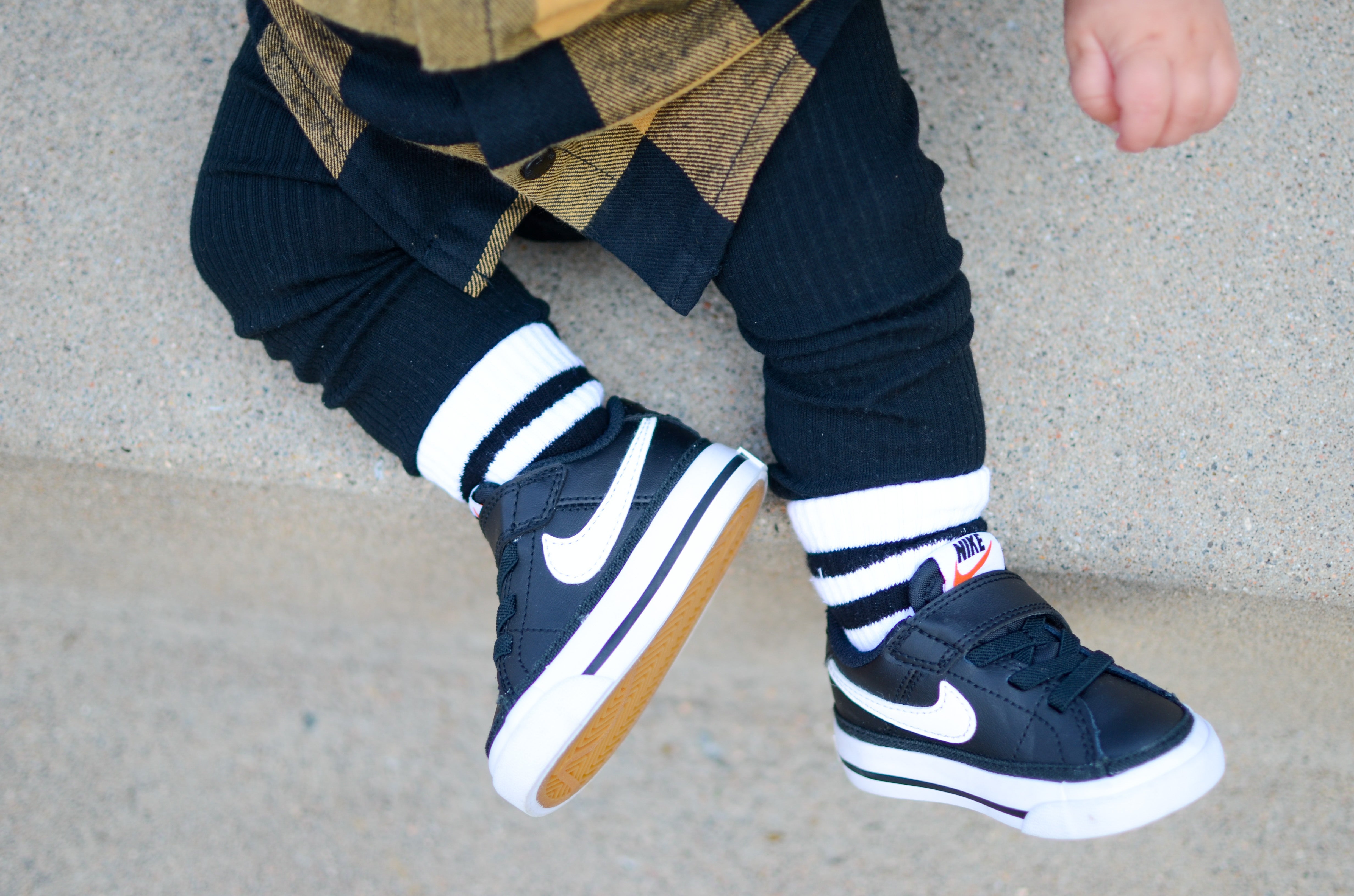 Signature White With Black Stripe