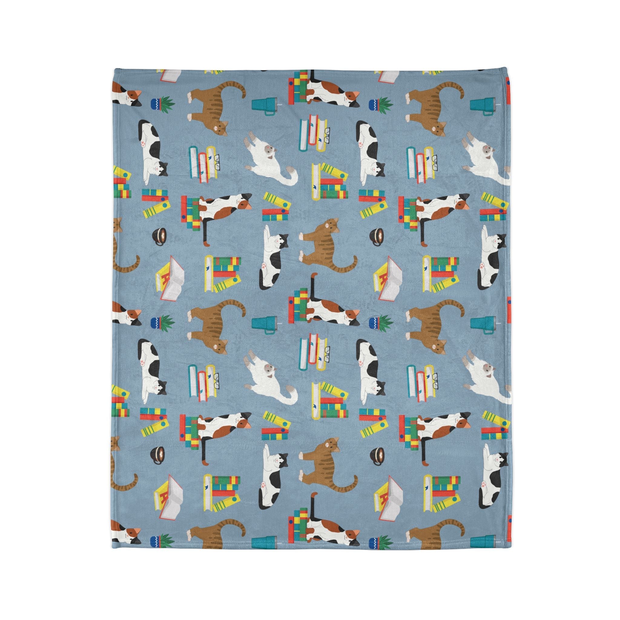 Cozy Cat Lovers Blanket The Great Catsby– Soft Cozy Throw Blanket 50"x60" Size