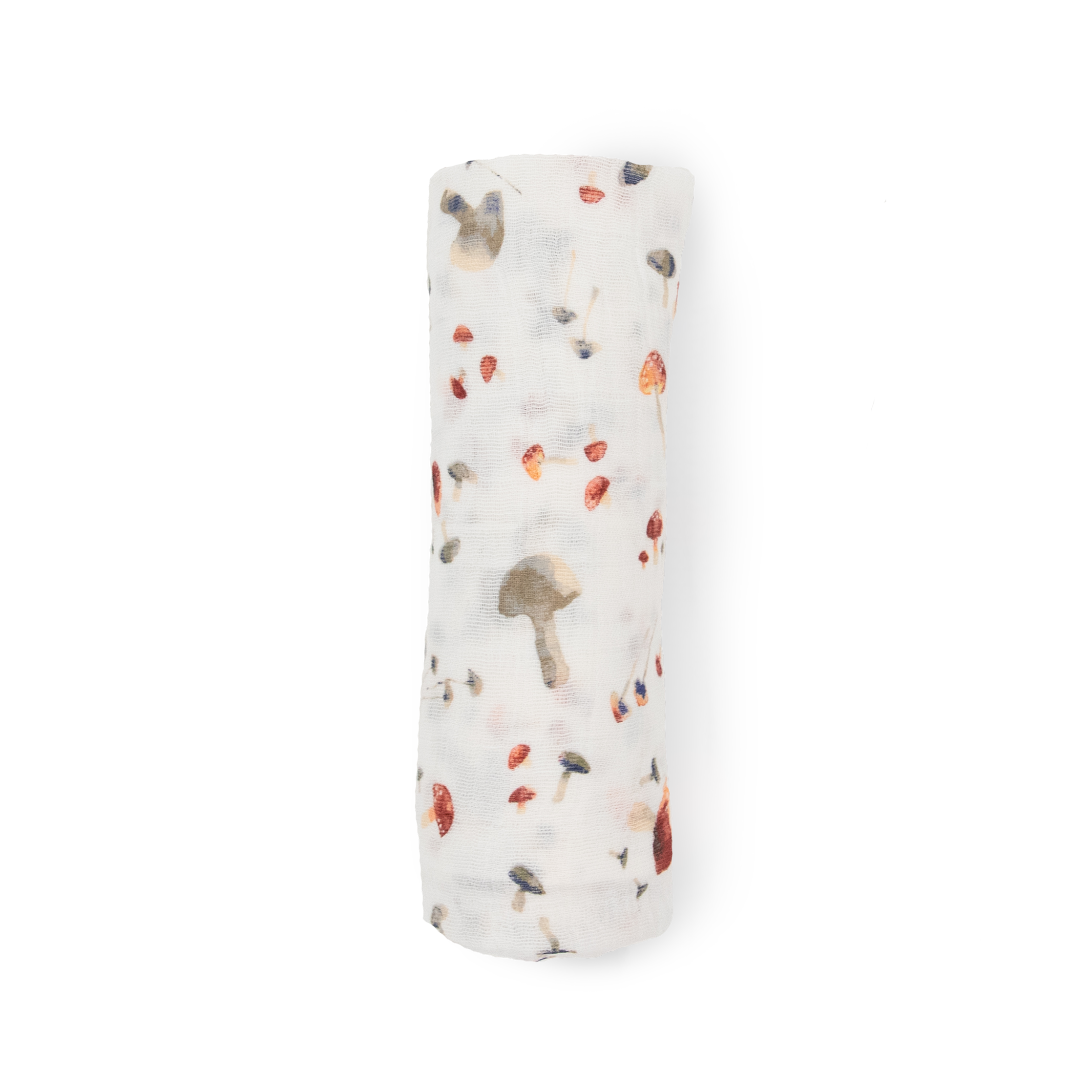 Cotton Muslin Swaddle Blanket - Mushrooms
