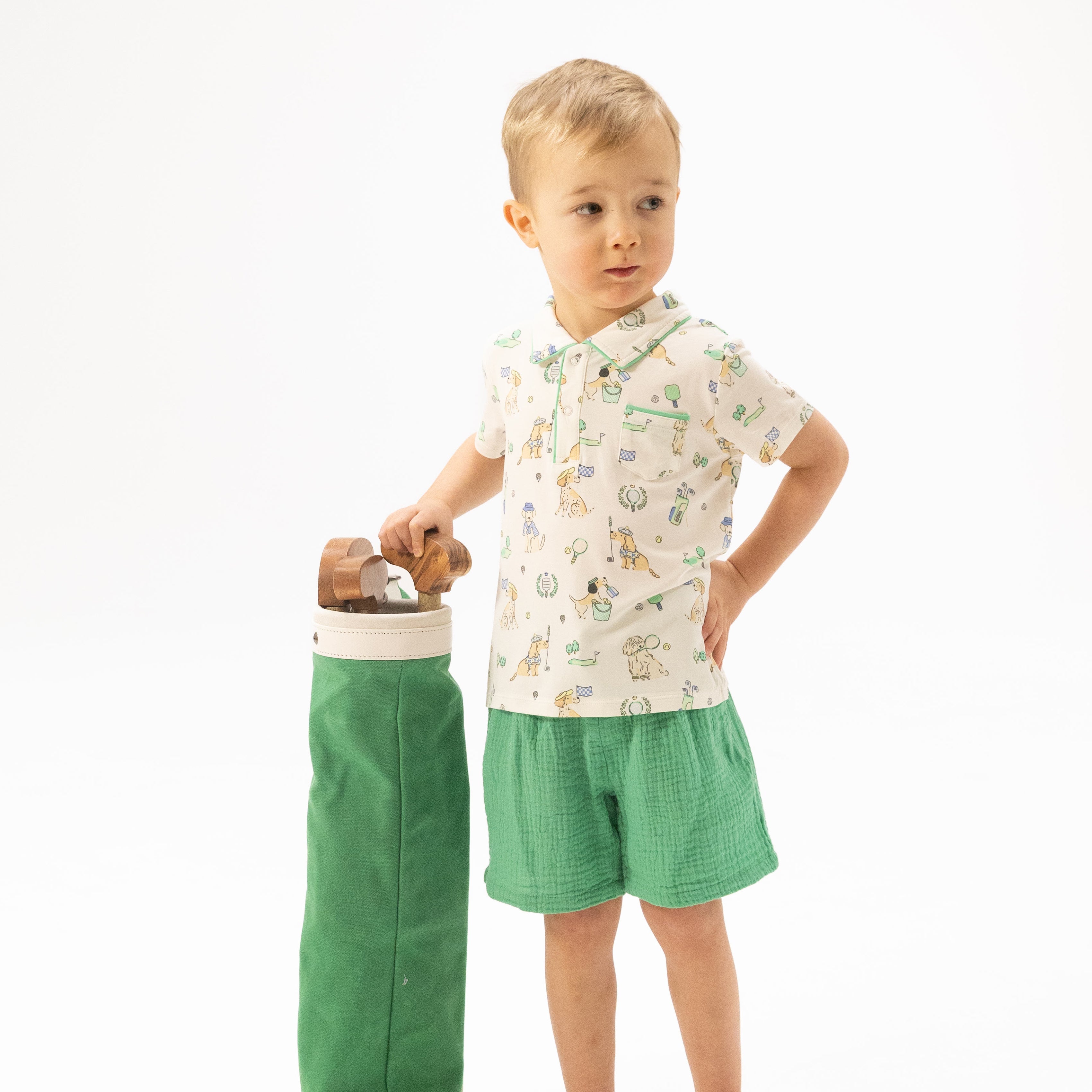 Country Club Dogs Neutral - Polo With Casual Short