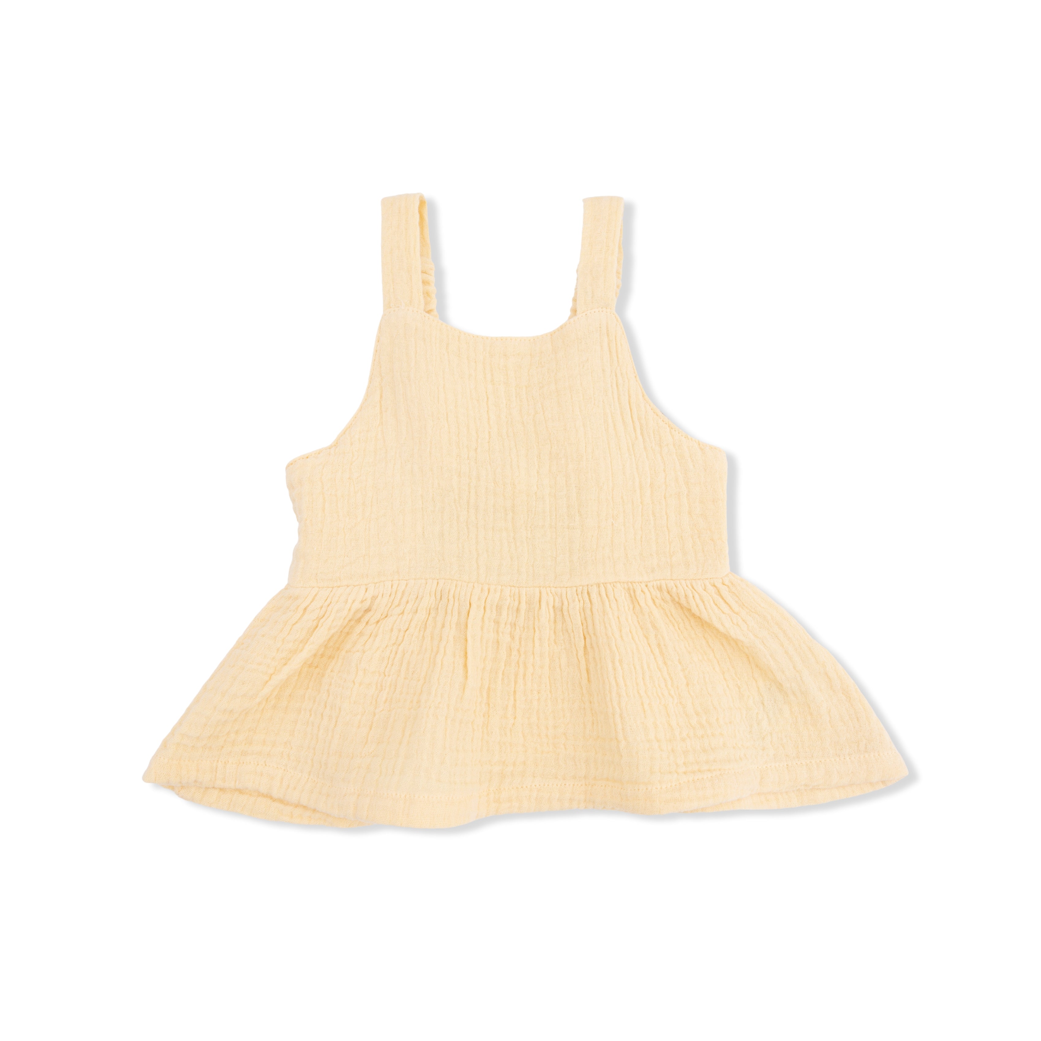 Micro Gingham Blue Blizzard - Peplum Tank With Wide Leg Pant