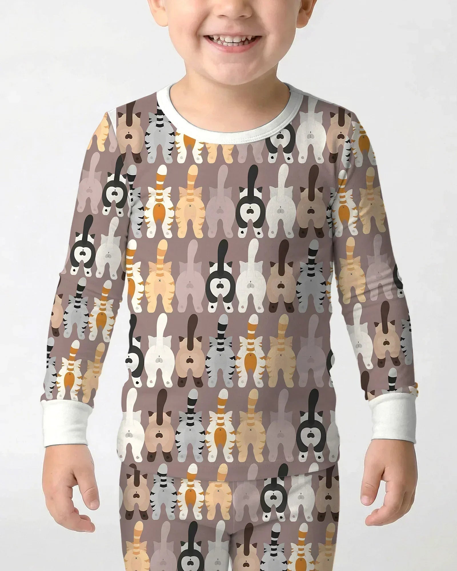 Cheeky Tails Bamboo Two Piece Long Sleeve Pajama Set