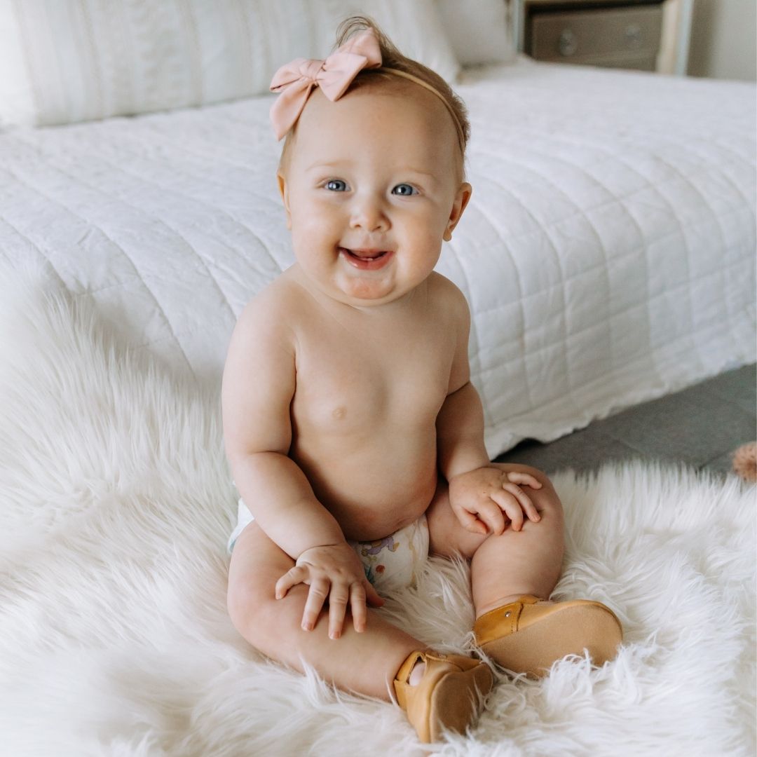 Natural - T-strap Mary Jane - Soft Sole