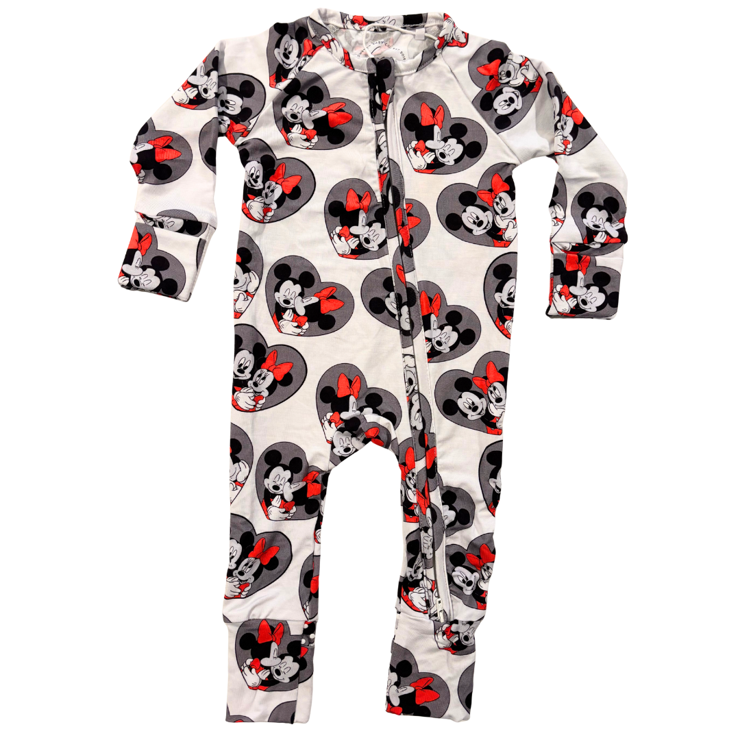 Magic Hearts Zip Up Bamboo Pajamas