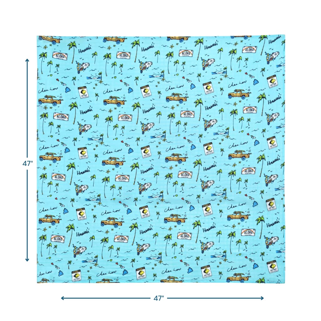 We Go Holoholo Muslin Swaddle