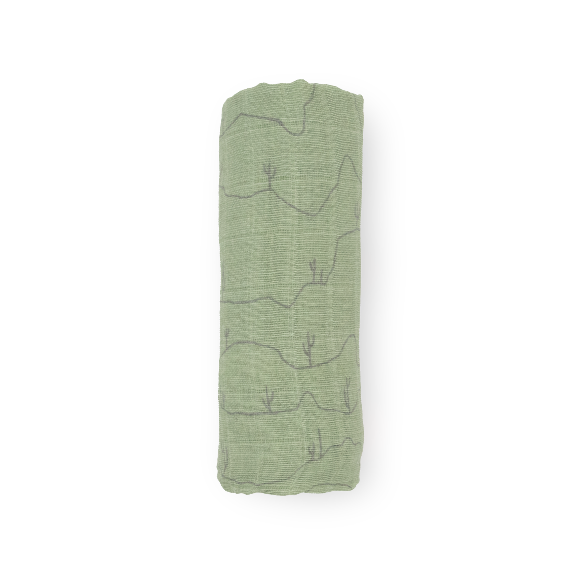 Cotton Muslin Swaddle Blanket - Cactus Lines