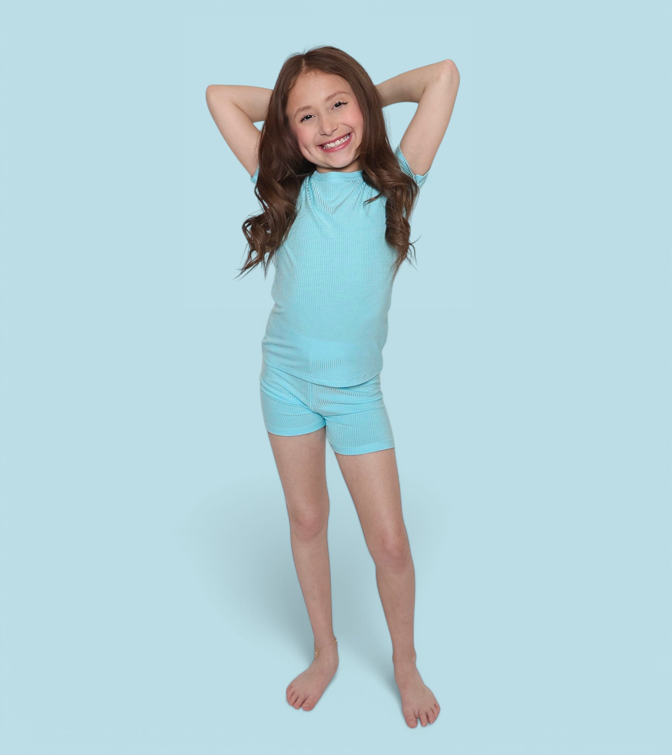 Capri Blue Rib Dream Short Set