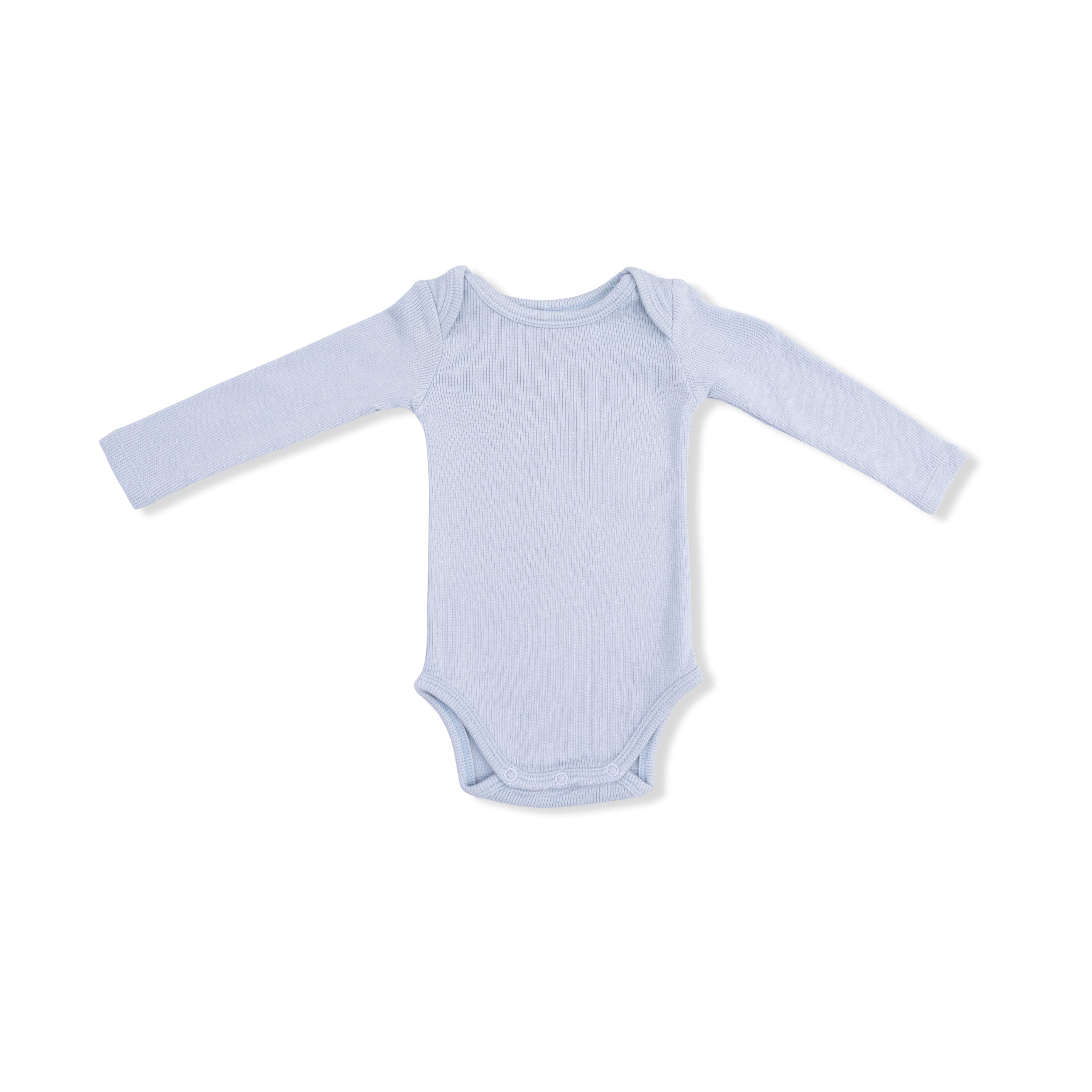 Solid Niagara Mist Rib - Long Sleeve Bodysuit