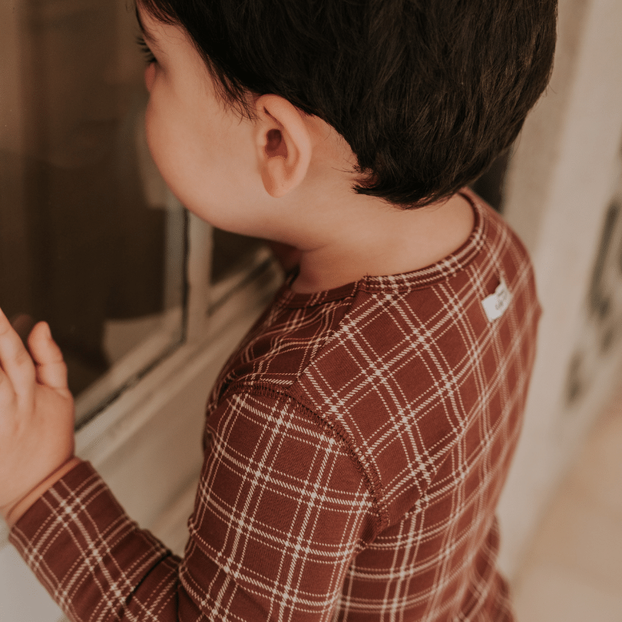 The Printed Long Sleeve Tee - Rustic Check