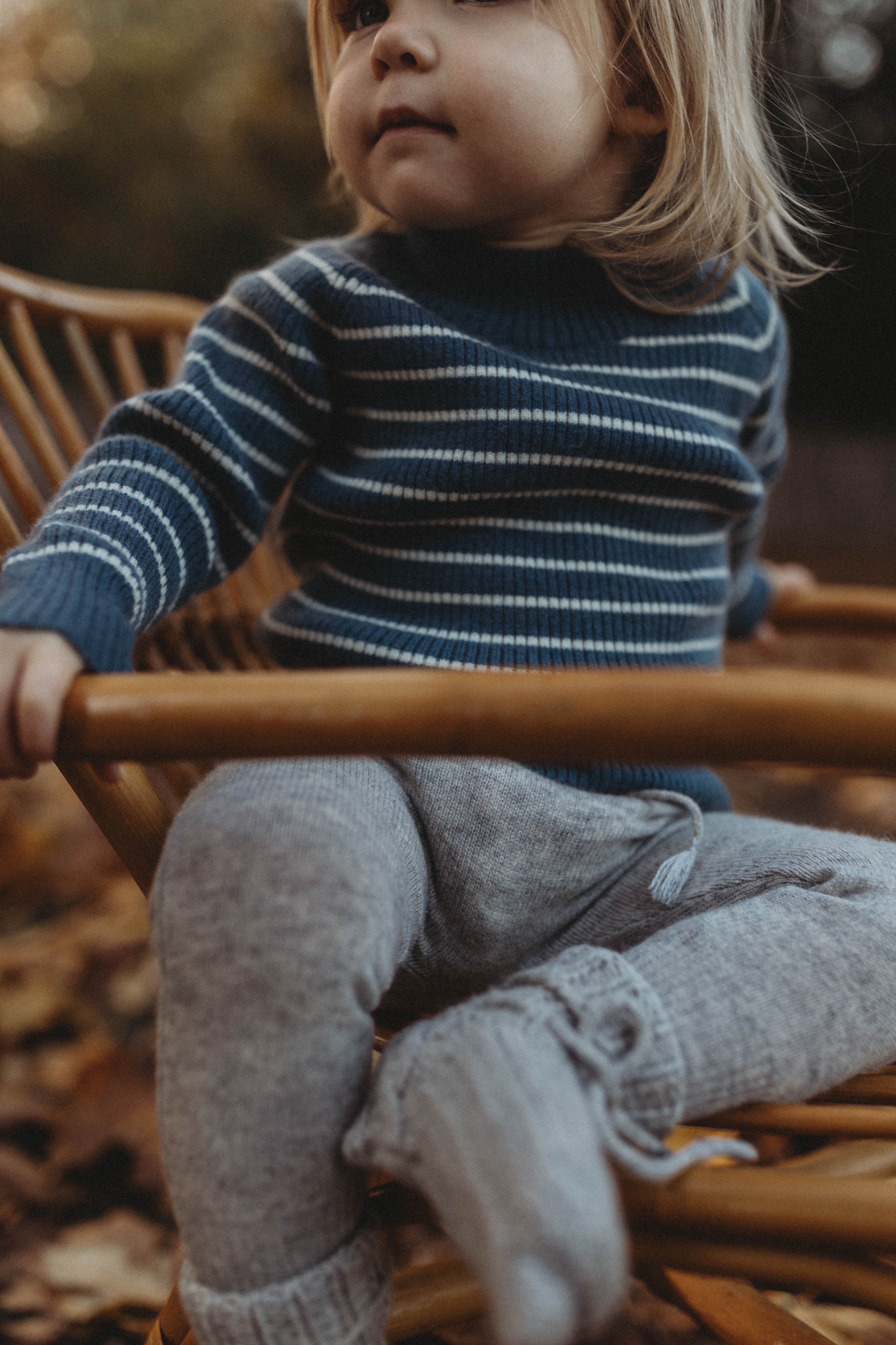 Cashmere Sweater | Navy/creme