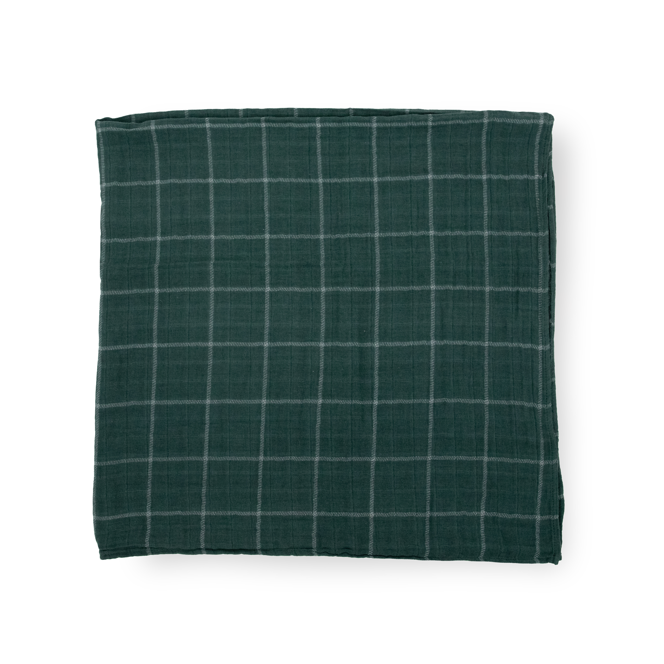 Cotton Muslin Swaddle Blanket - Evergreen Plaid