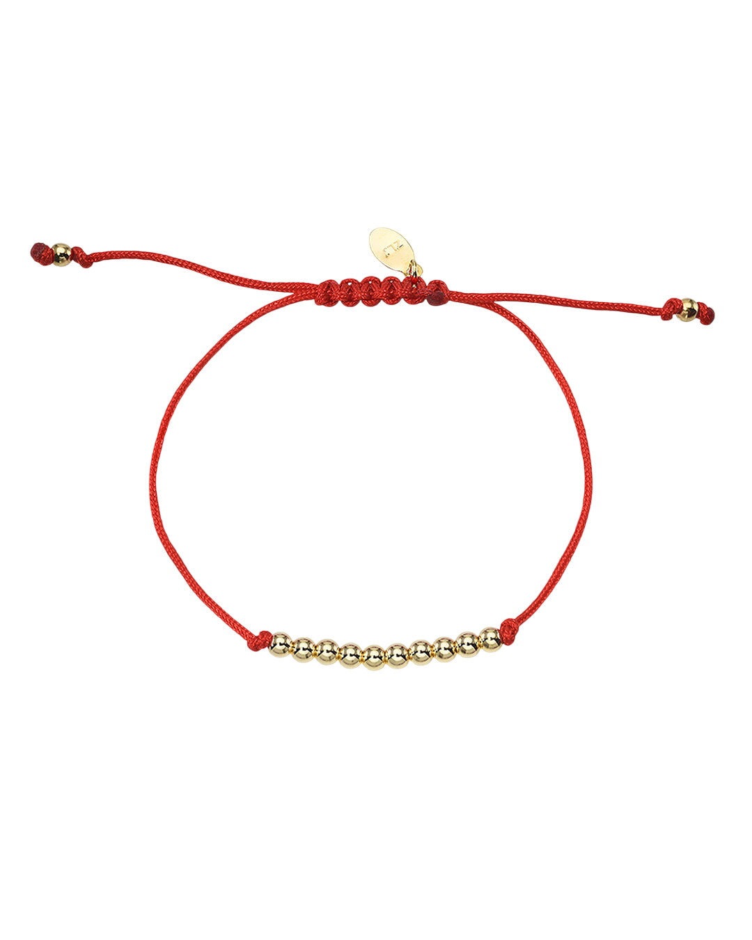 14k Gold Bead Row Fortune Bracelet