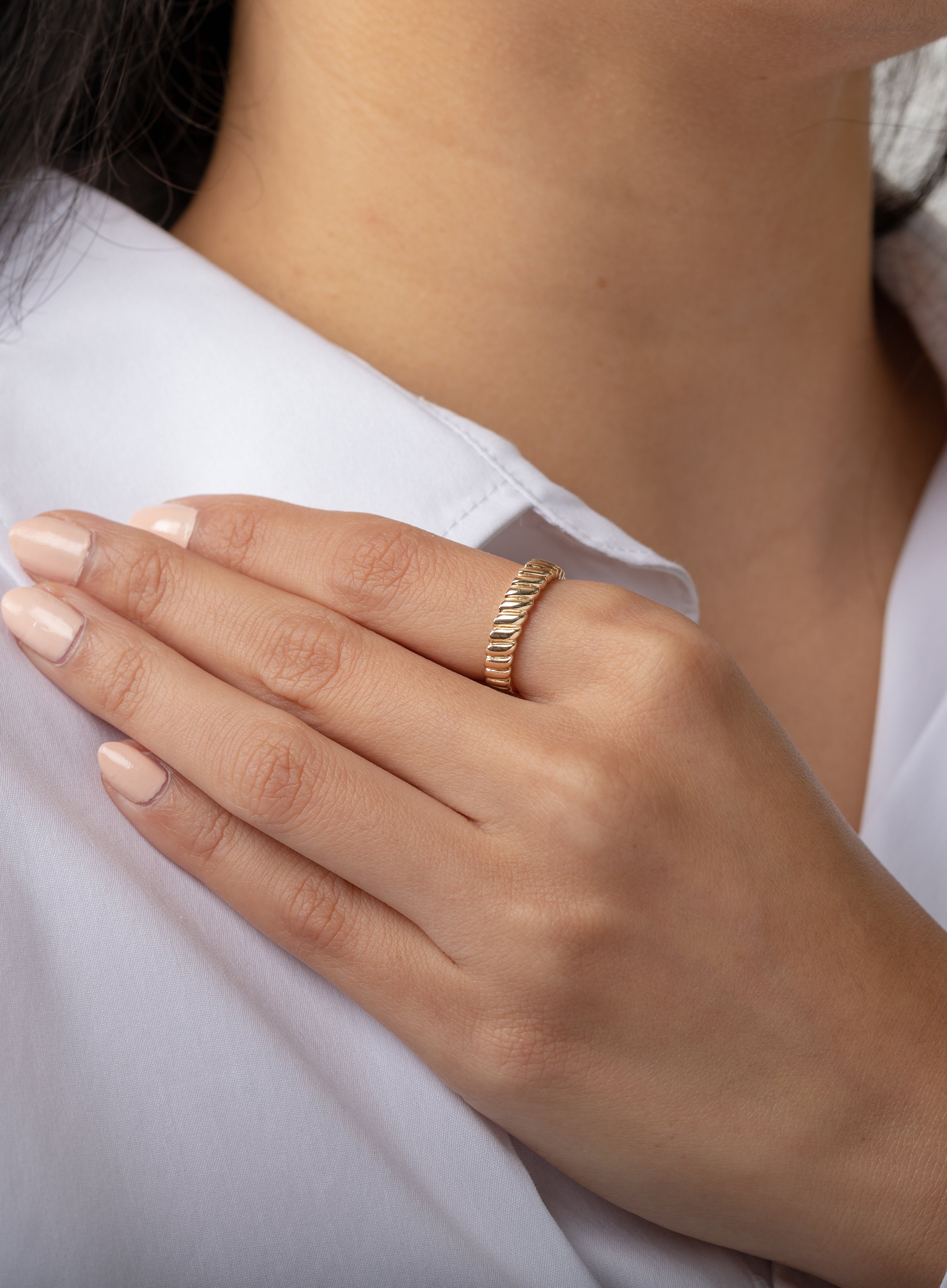 14k Gold Coil Ring