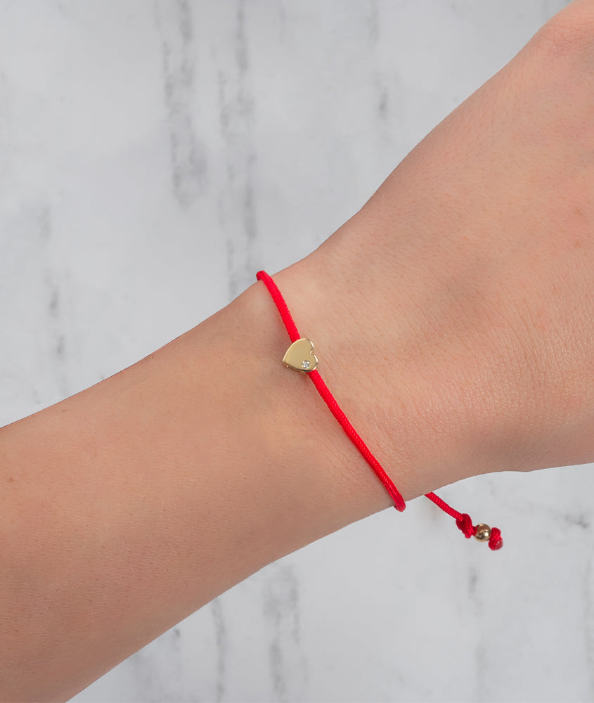 Heart With Diamond Fortune Bracelets - Mommy + Me