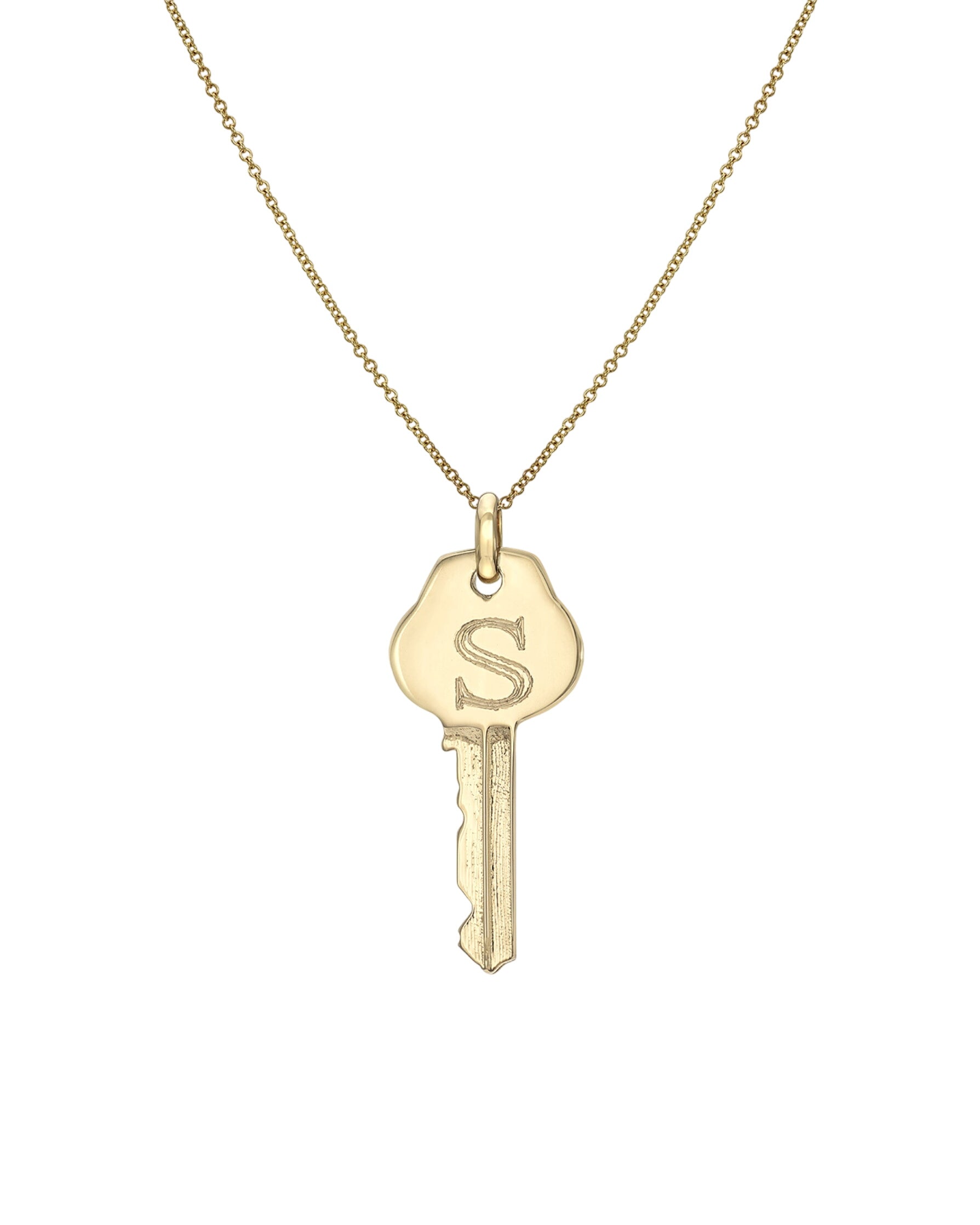 14k Gold Key Necklace
