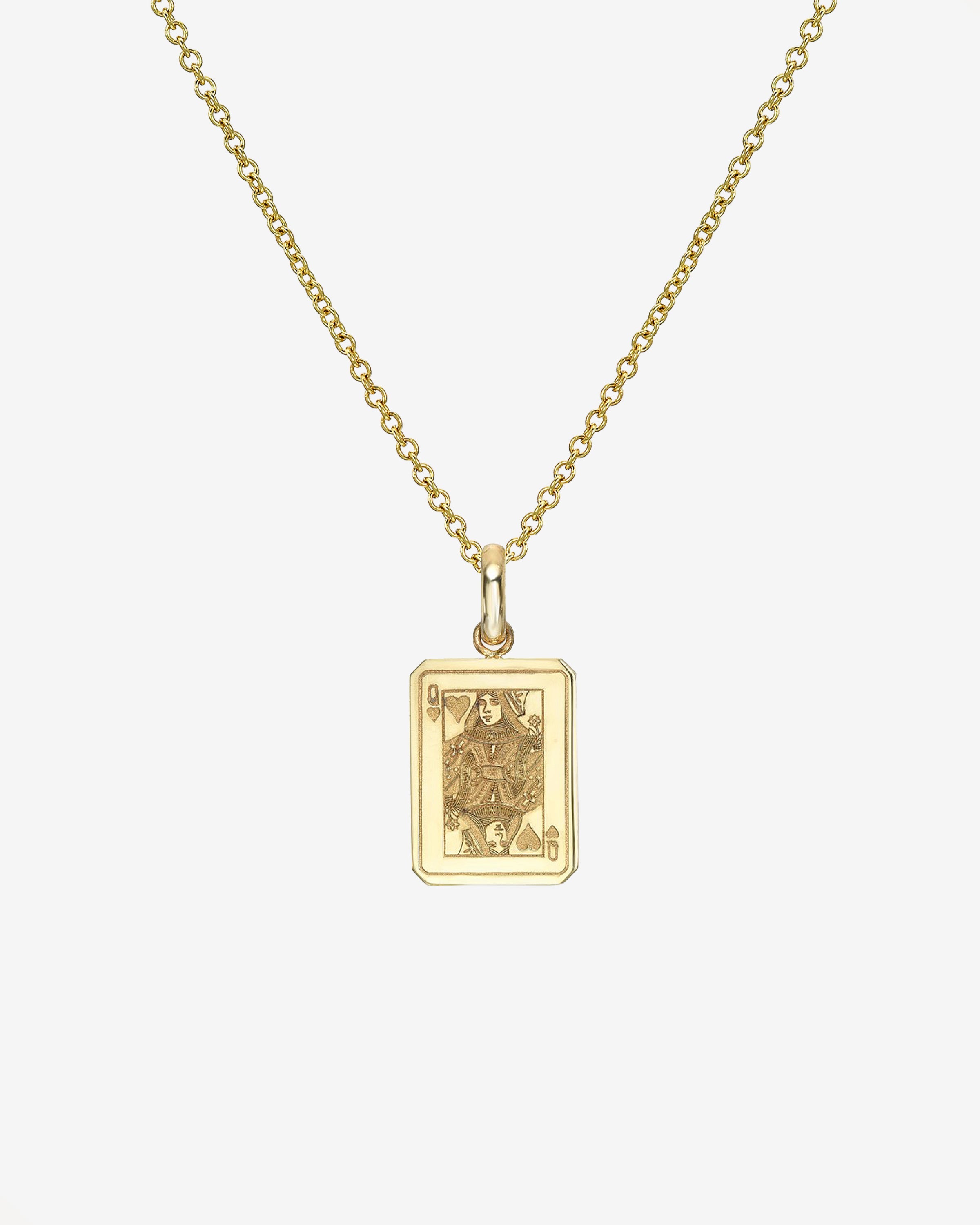 14k Gold Queen Of Hearts Necklace