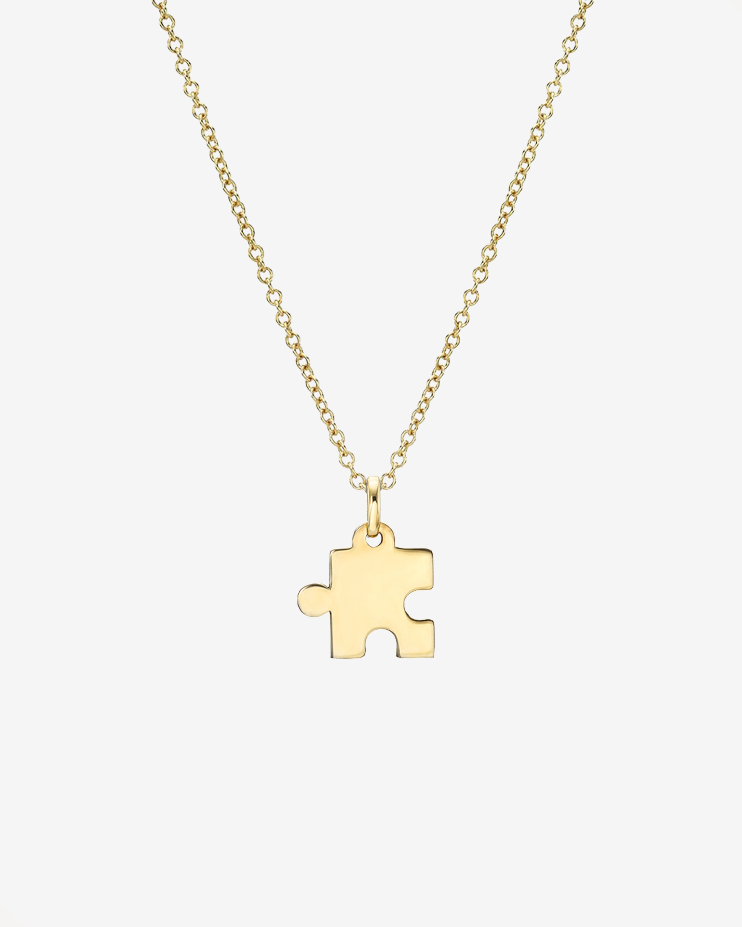 14k Gold Puzzle Piece Necklace