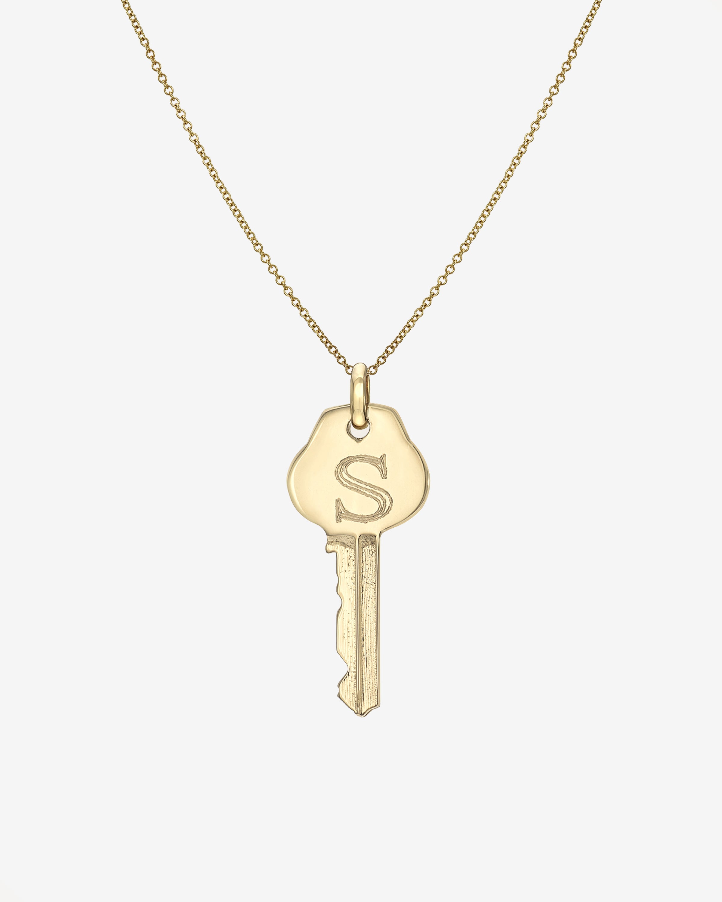 14k Gold Key Necklace