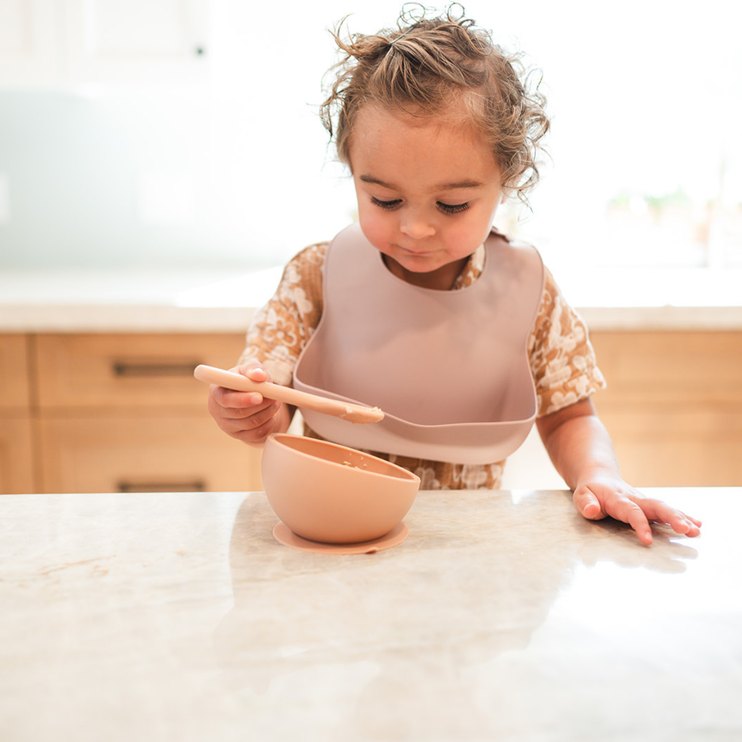 Sage Suction Bowl And Spoon Set