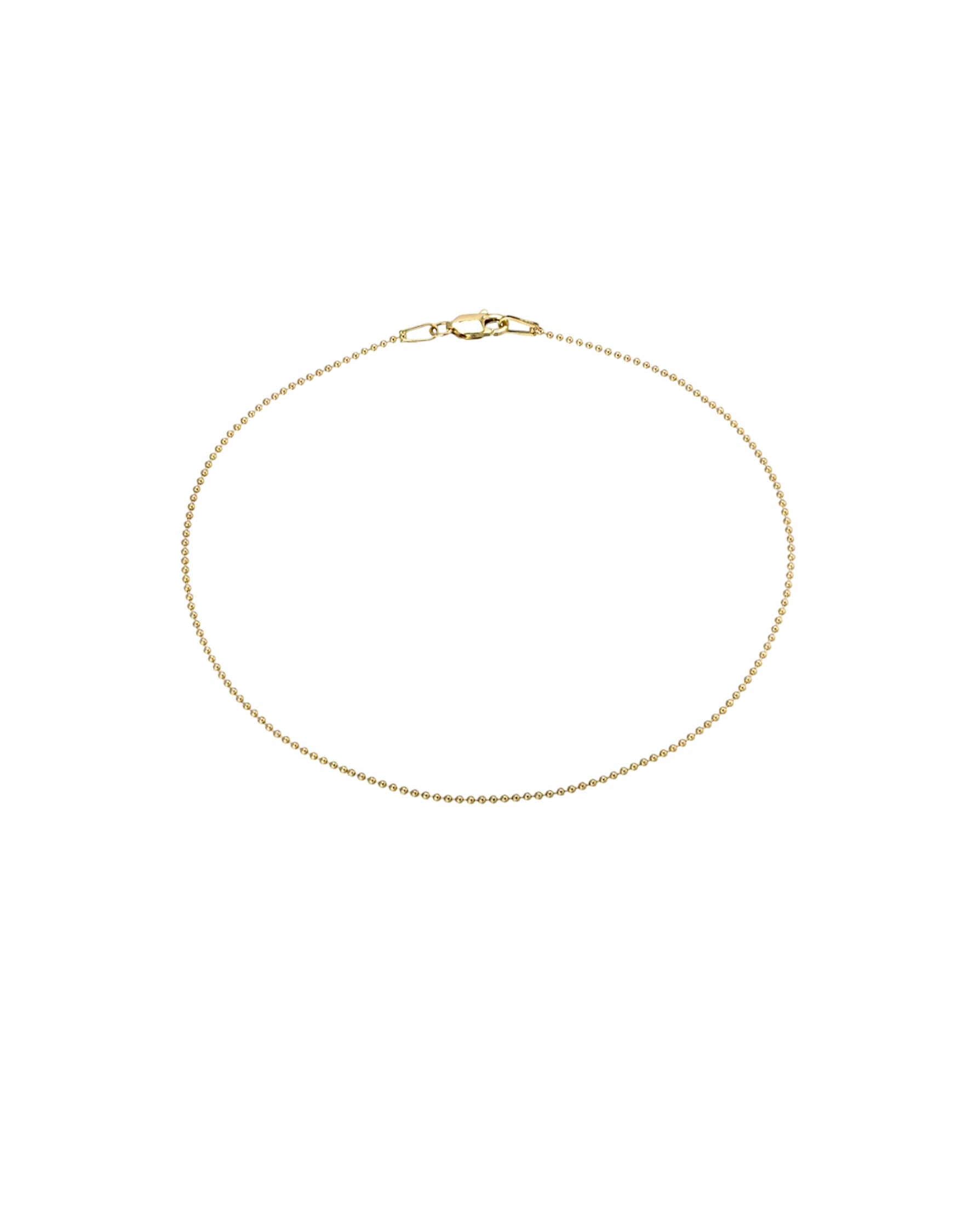 14k Gold Ball Chain Anklet
