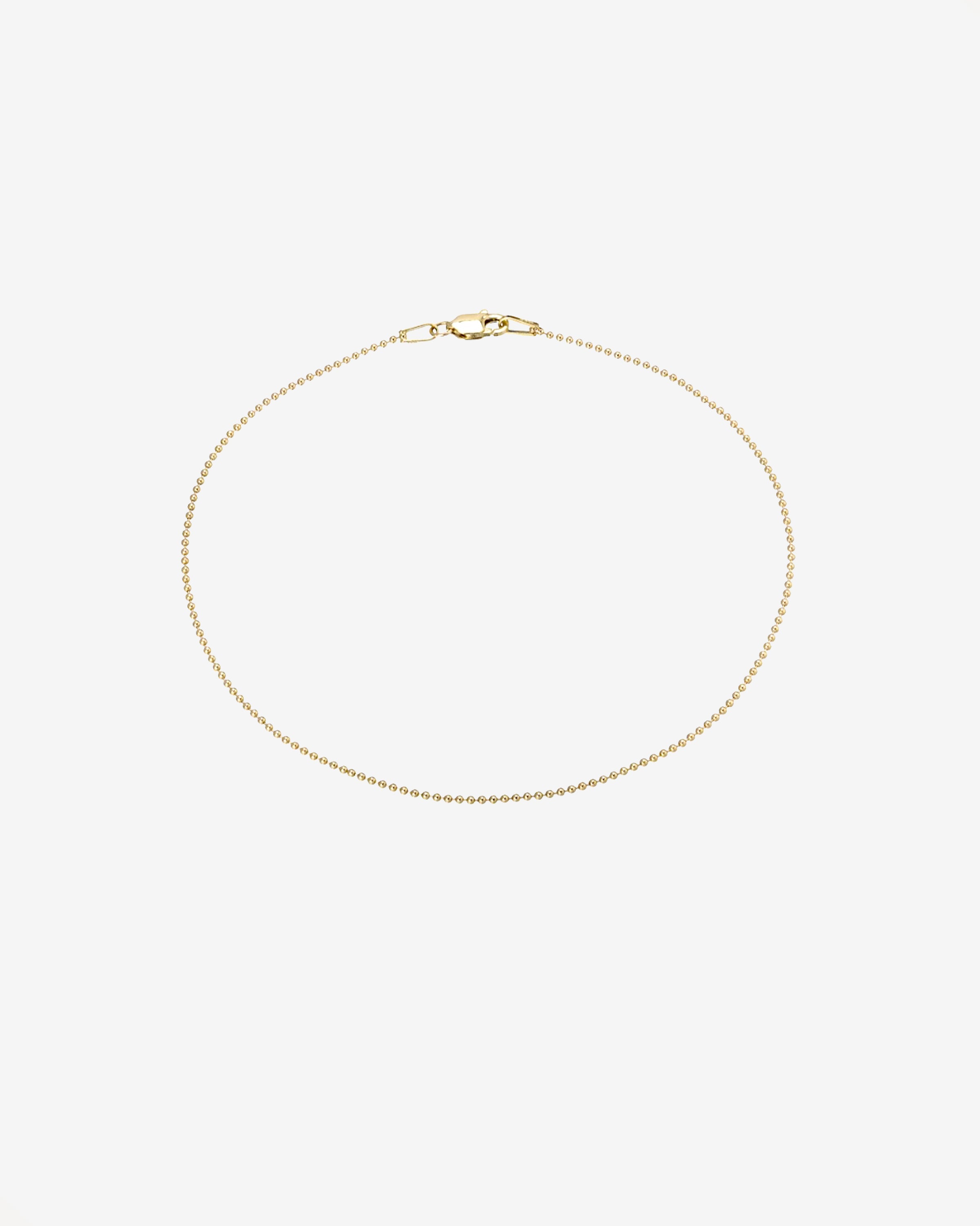 14k Gold Ball Chain Anklet