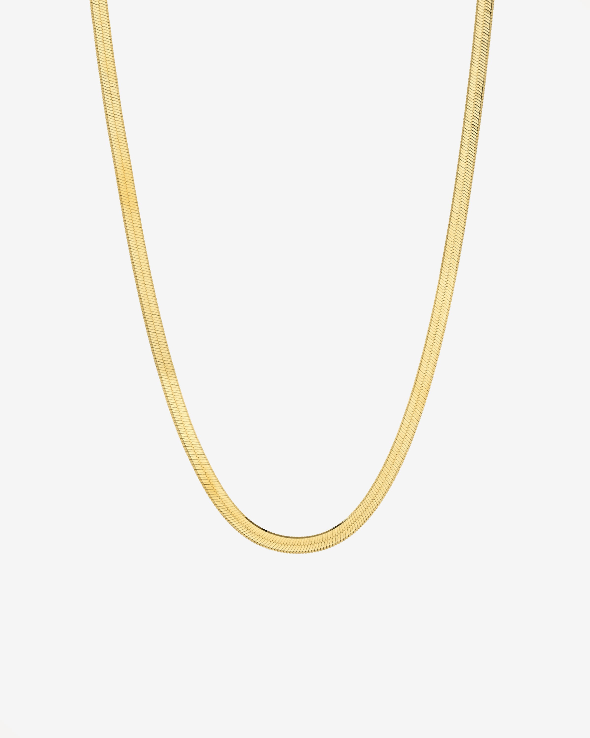 14k Gold Herringbone Necklace