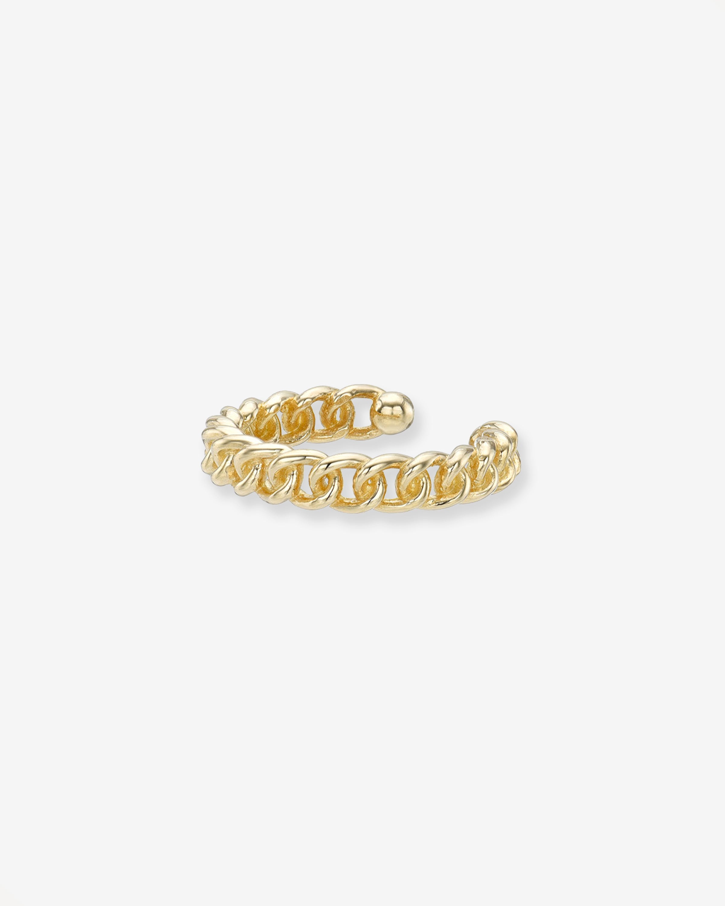 14k Gold Mini Cuban Link Ear Cuff
