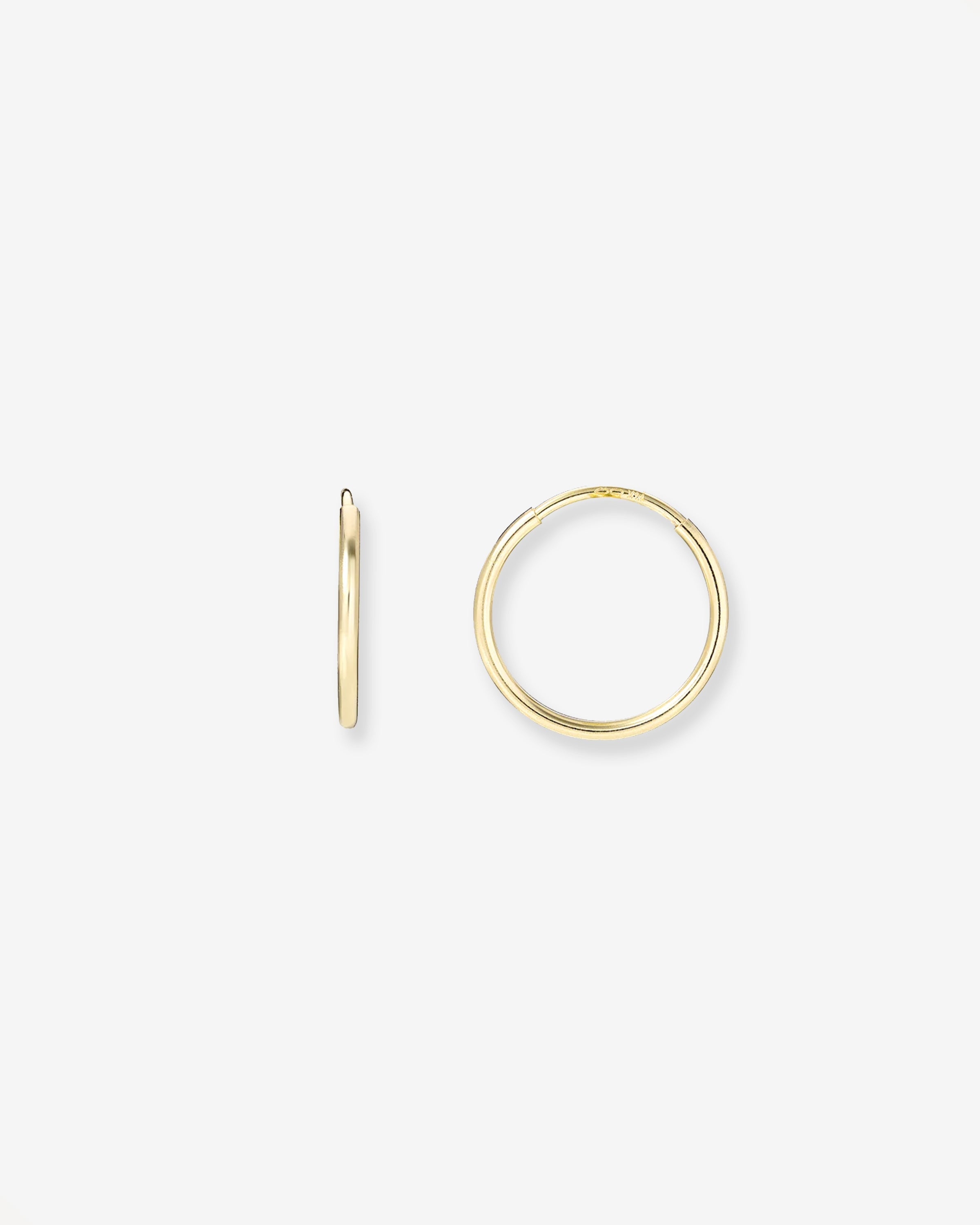 14k Gold Mini Thread Hoop Earrings