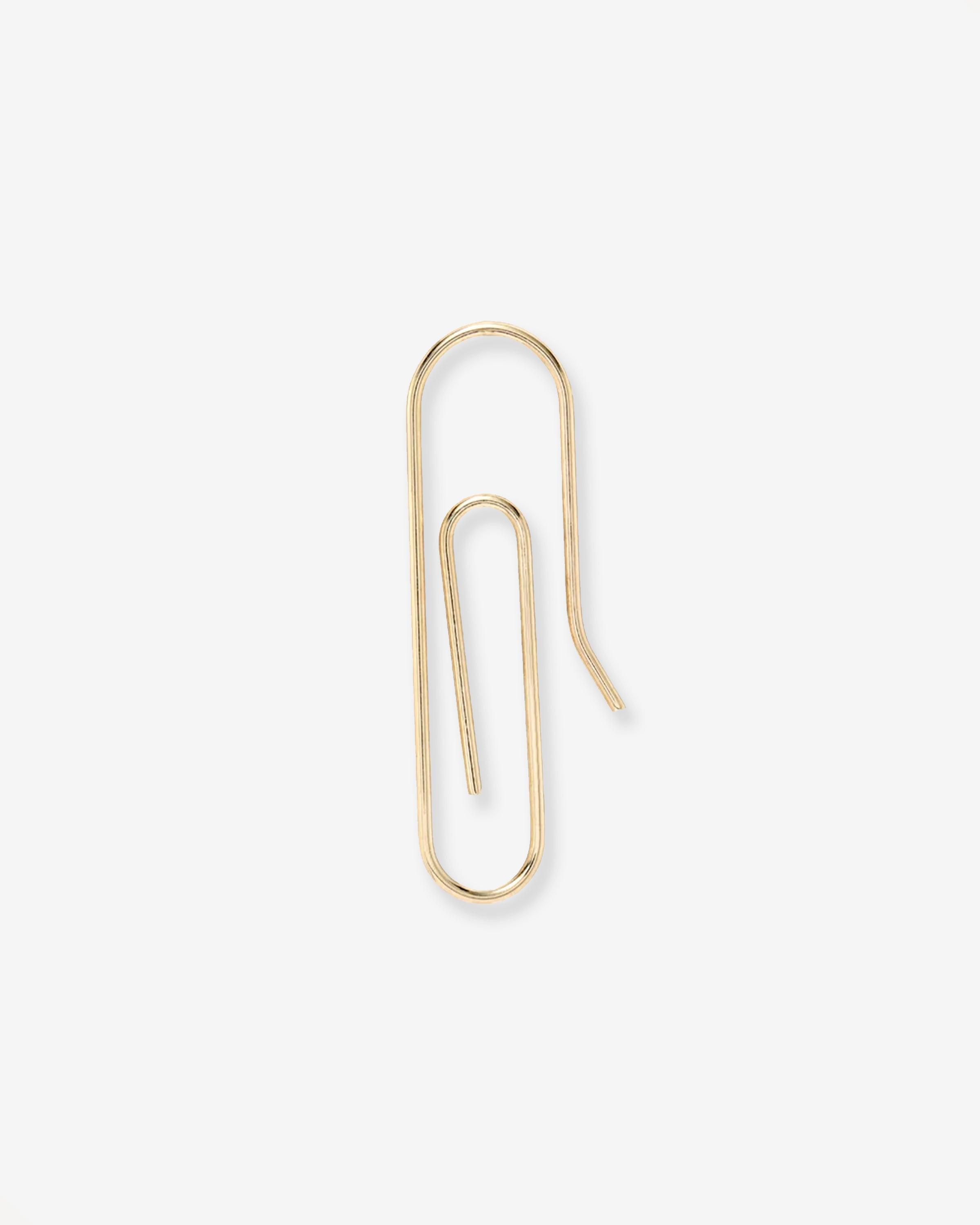 14k Gold Paper Clip Earring