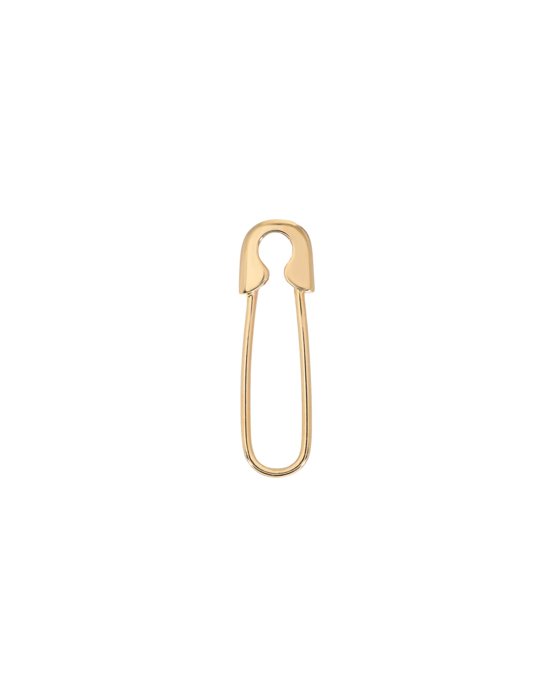 14k Gold Safety Pin Earring