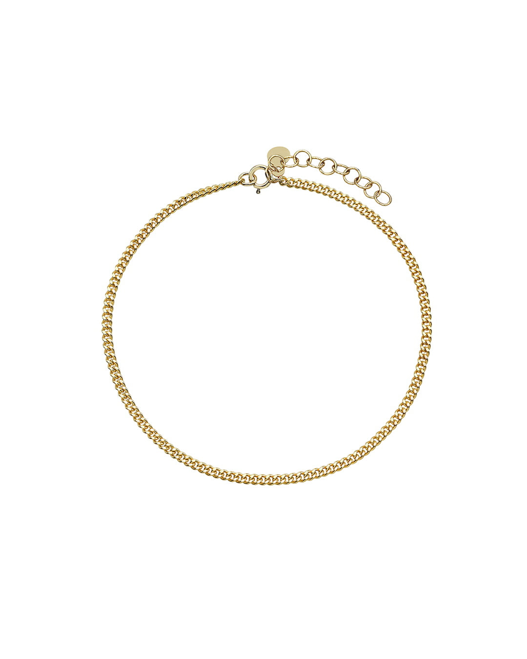 14k Gold Small Curb Link Chain Bracelet